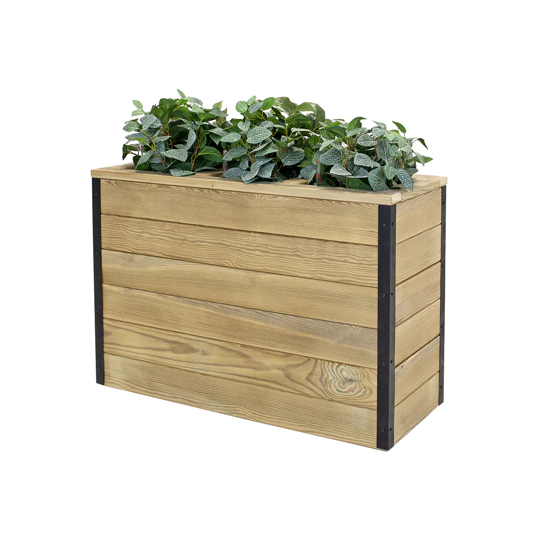 Jardinera Con Autorriego De Madera Nidum Interior Y Exterior Hortalia 86x34x60 Cm