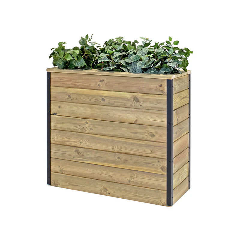 Jardinera Con Autorriego De Madera Nidum Interior Y Exterior Hortalia 86x34x80 Cm