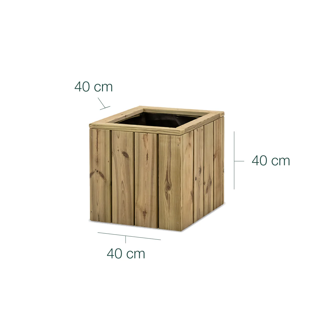 Jardinera De Madera Para Exterior Atrium Hortalia 40x40x40 Cm - Image 6