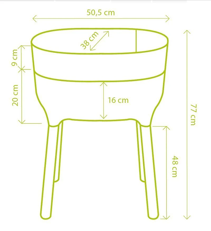 Jardinera Urbalive High Gris Con Auto-riego - Image 3