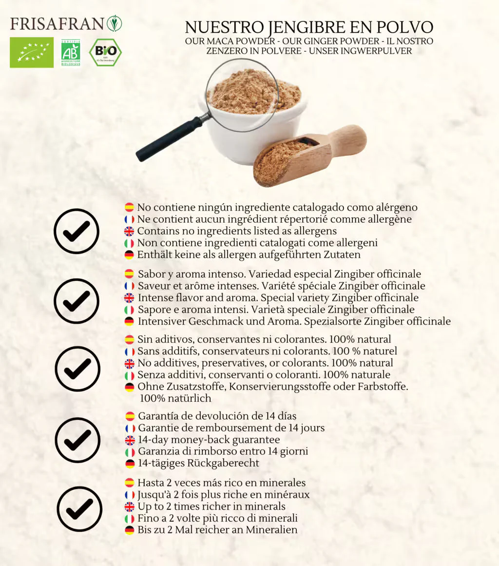Jengibre En Polvo Ecológico | Calidad | Frisafran 200 G - Image 6