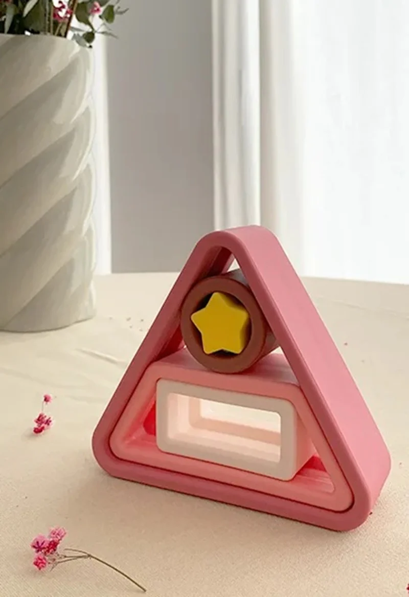 Juguete Geométrico Apilable Para Bebé De Silicona Orgánica Multifunción Althea Living Multicolor - Image 2