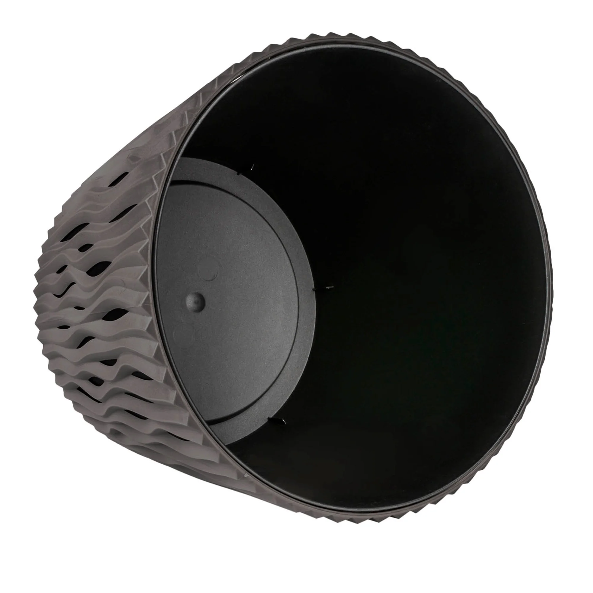 Maceta Redonda De Plastico Sandy Round En Color Gris 12 (largo) X 12 (ancho) X 11,1 (alto) Cm - Image 4