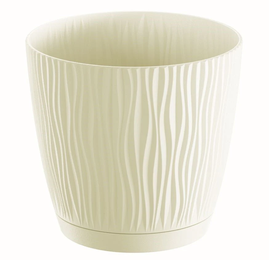 Maceta Sandy P 2,3l., Dimensiones (mm) 168x168x157, Color Crema
