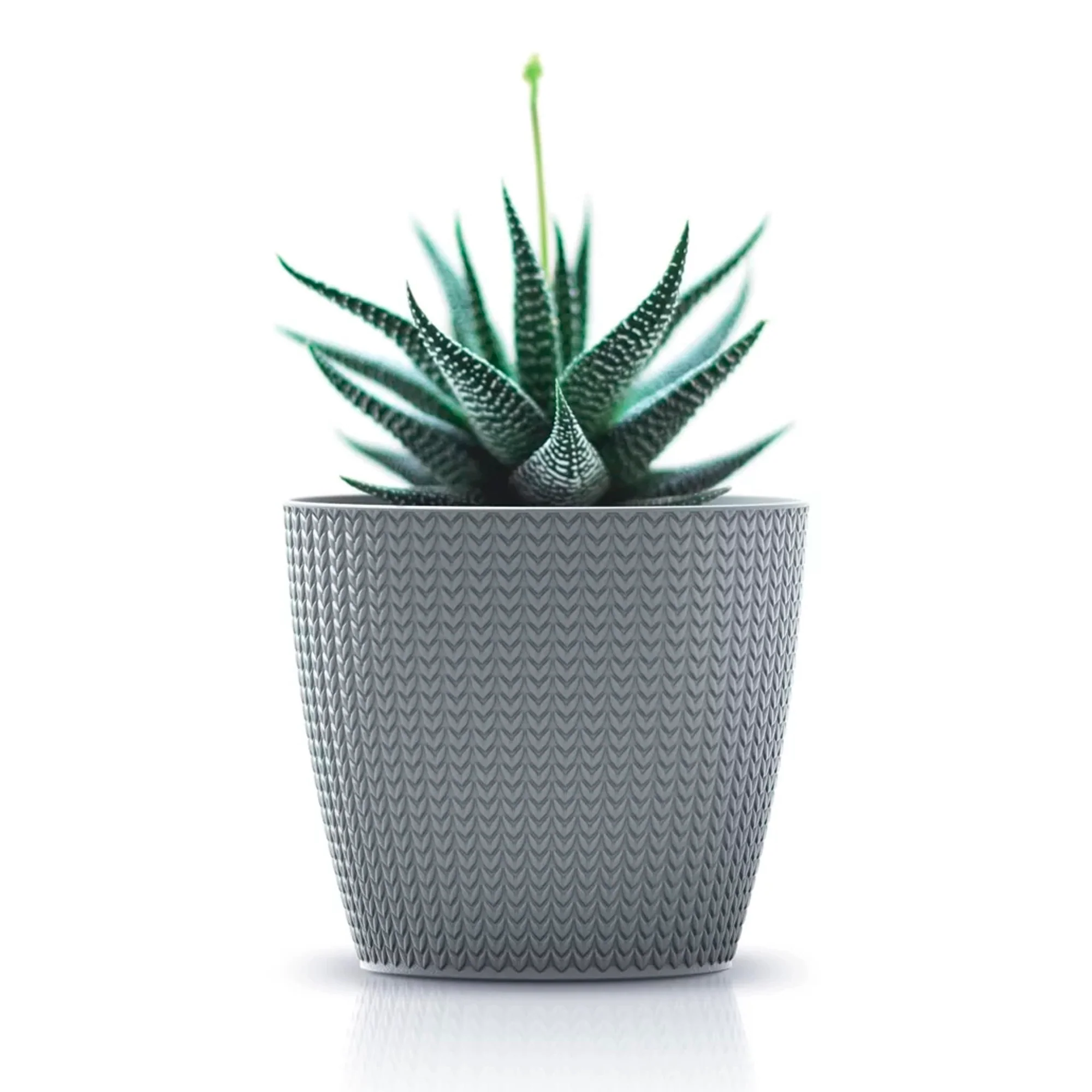 Maceta Wheaty 2l., Dimensiones (mm) 157x157x138, Color Gris Piedra - Image 4