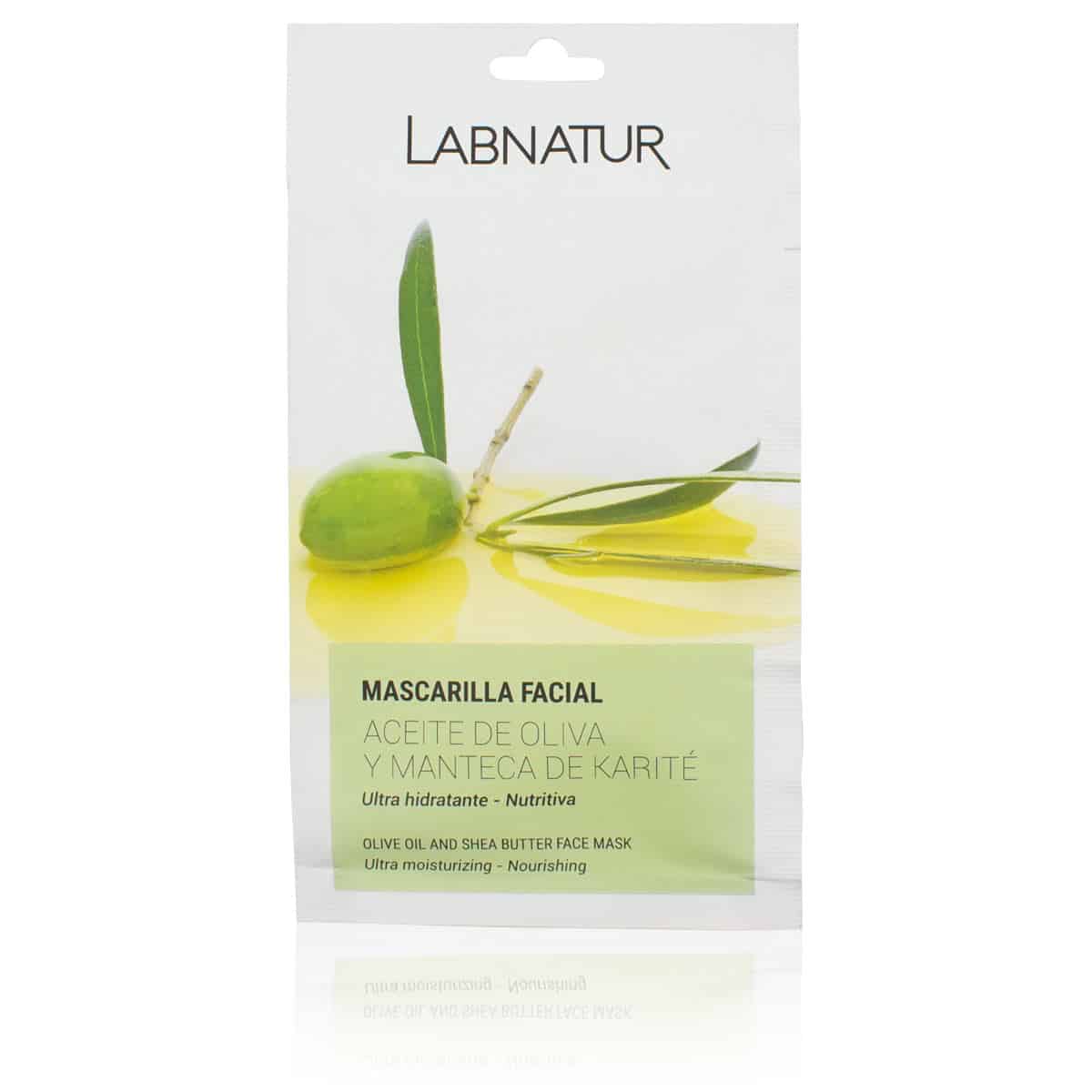 Mascarilla Facial Aceite Oliva y Karité Labnatur 15 ml | Nutrición Intensa | Hidratación Profunda | Piel Suave