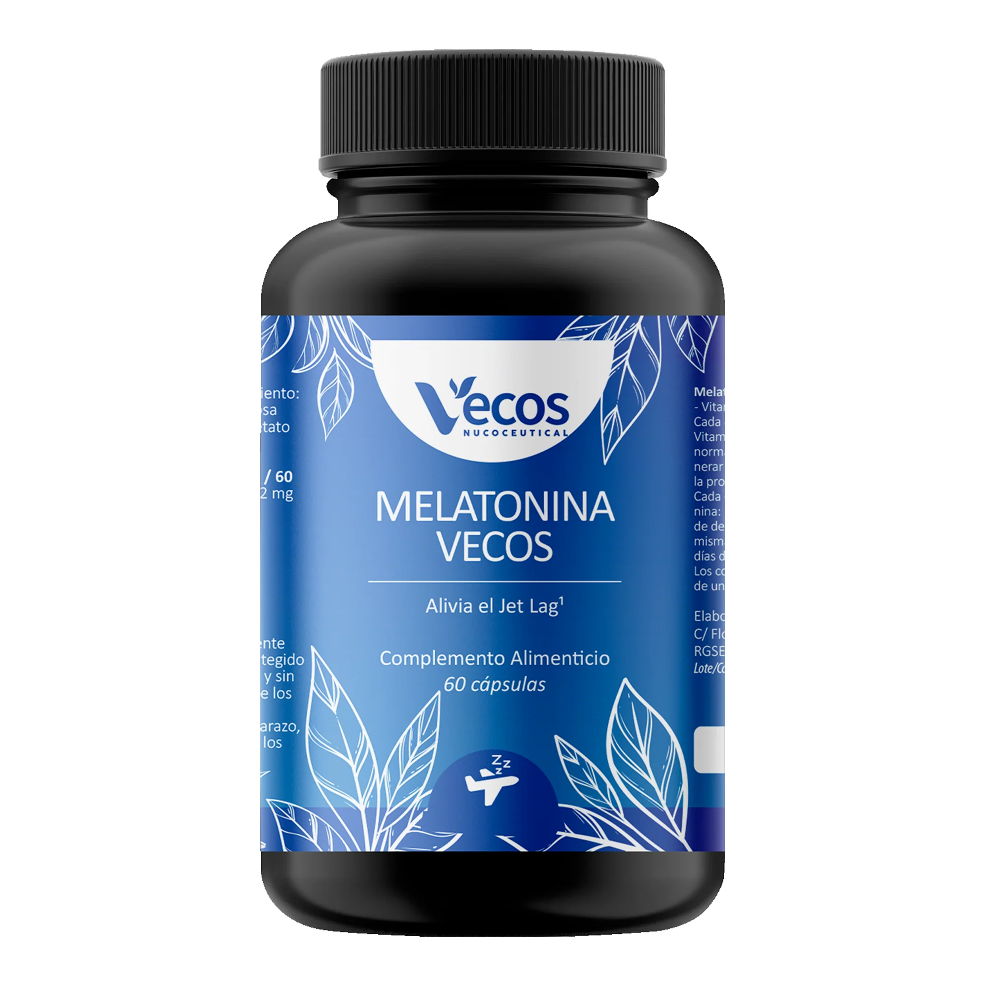 Melatonina 1,9 Mg Vecos 60 Cápsulas | Conciliar El Sueño Y Descanso | Con Vitaminas C Y E