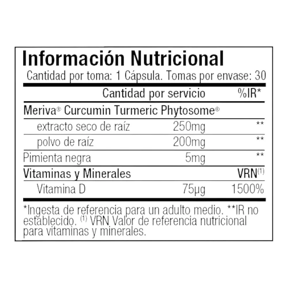 Meriva Curcumin Turmeric 30 Caps - Image 2