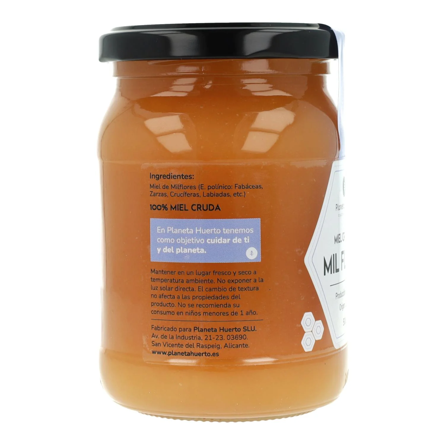 Miel Cruda de Mil Flores Planeta Huerto 500 g - Image 2