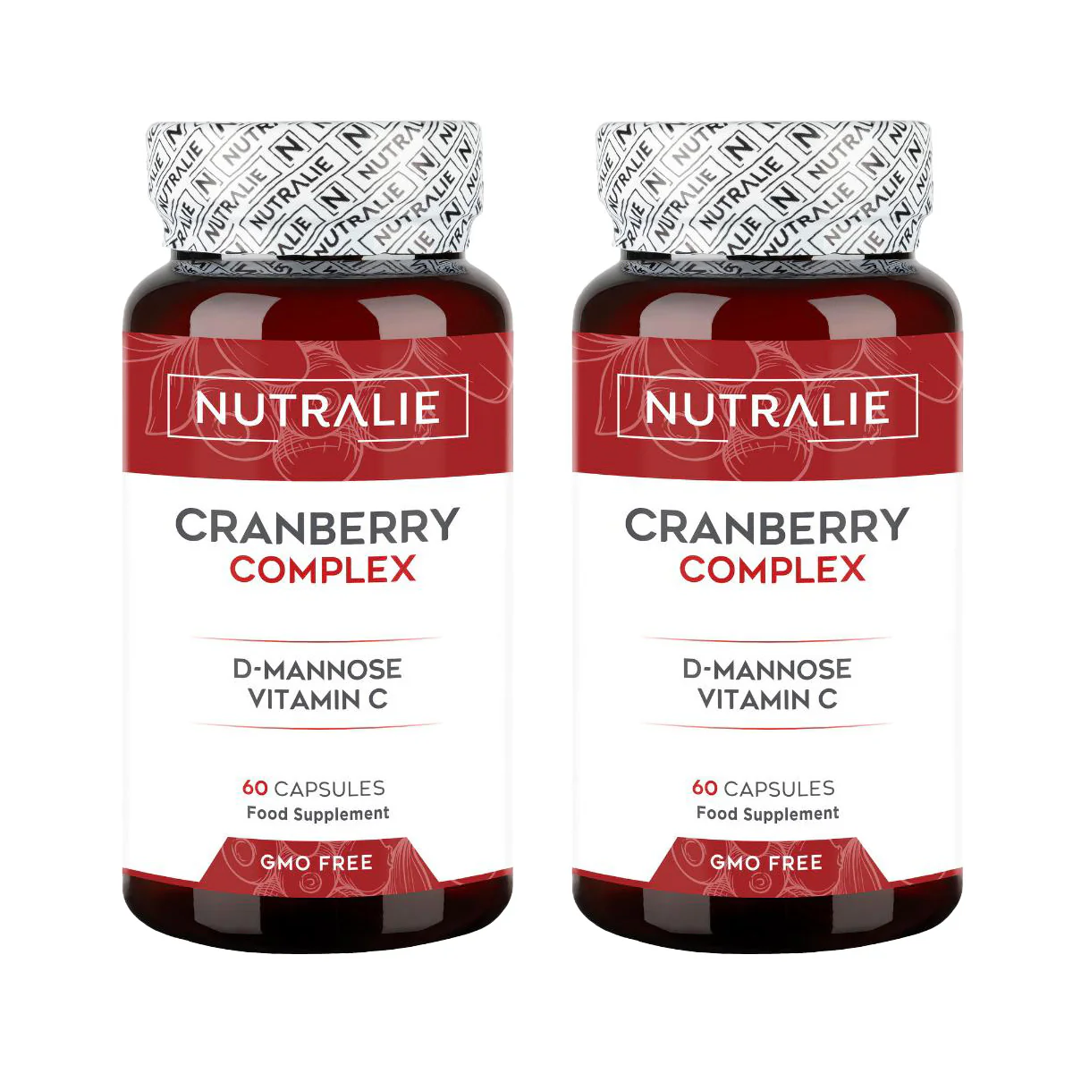 Pack 2x Nutralie Arándano Rojo Americano + Vitamina C y D-Manosa 60 Cápsulas