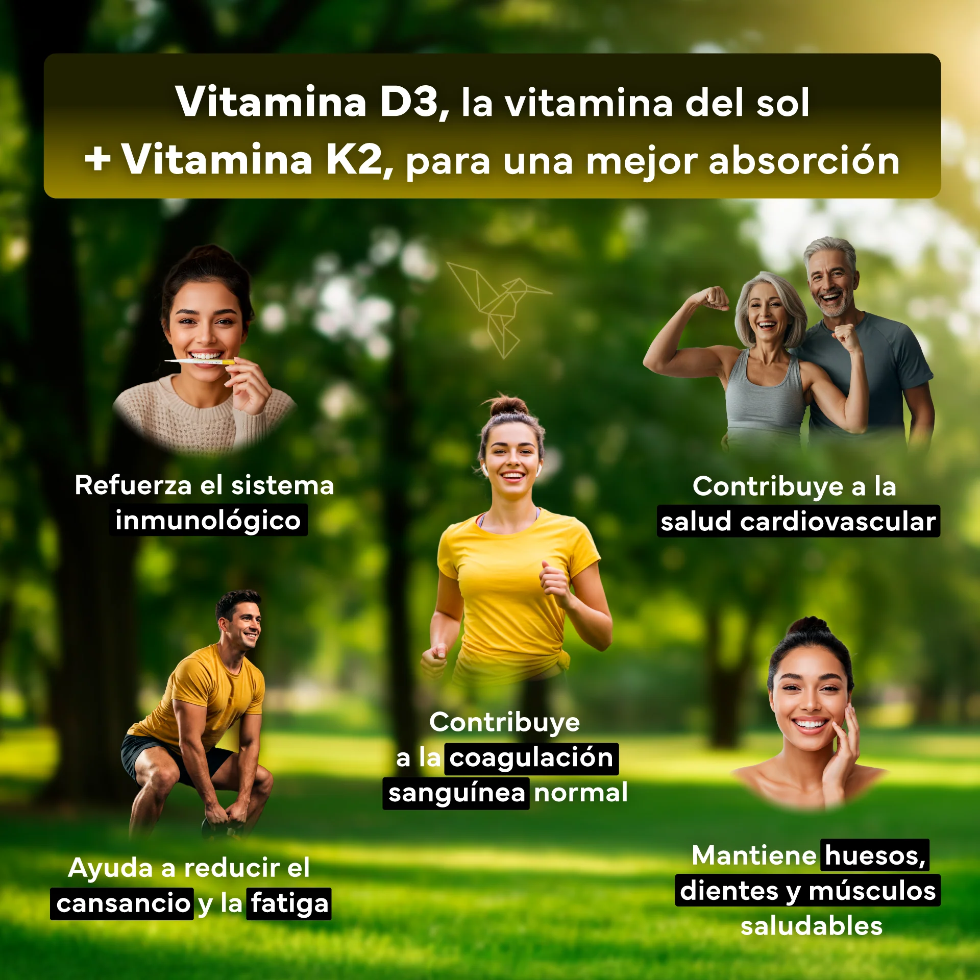 Pack 2x Vitamina D3 + K2 Sevens Nutrition. Saúde Óssea. - Image 3