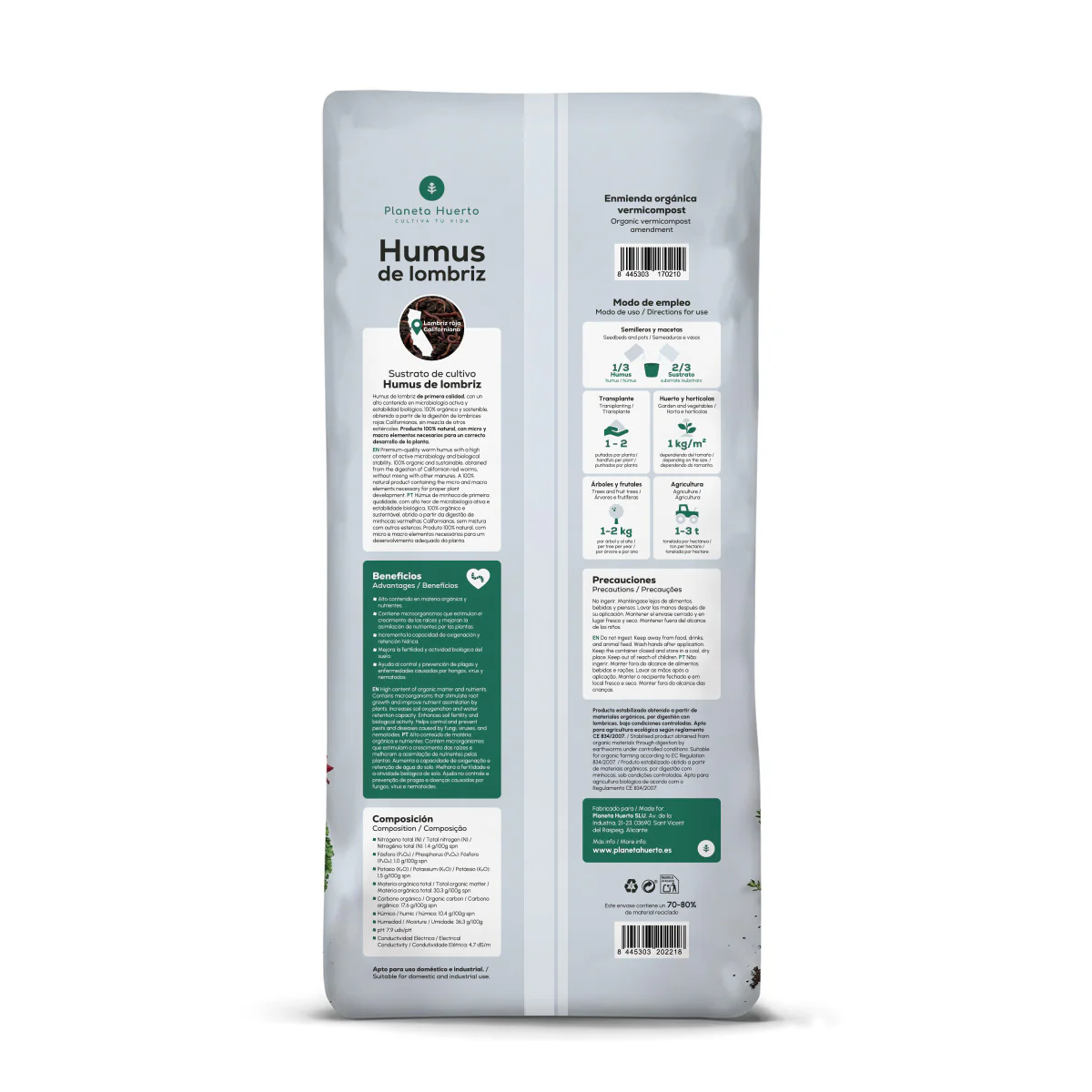 Pack 3x Humus de Lombriz 100% Natural Planeta Huerto 42 L - Image 3