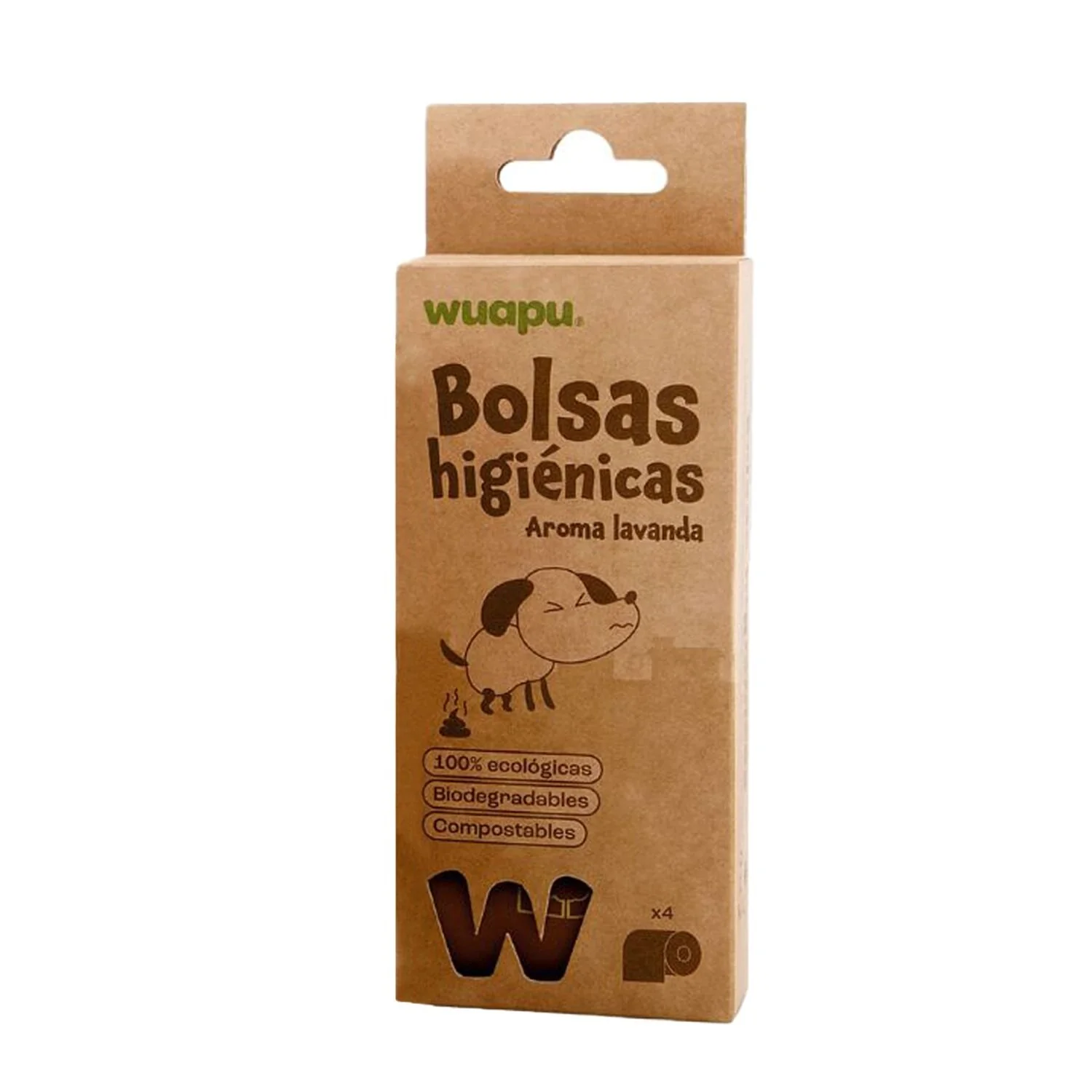 Pack 4 Rollos De Bolsas Higiénicas Biodegradables Recoge Excrementos De Perro. Rollos De 15 Bolsas