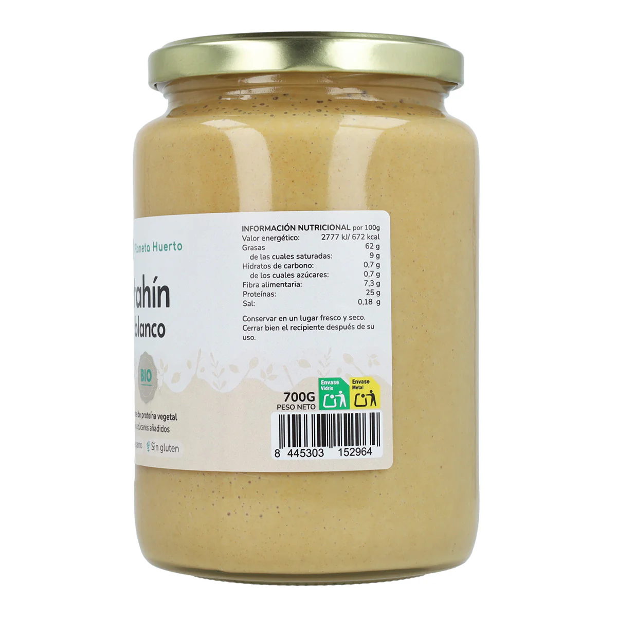 Pack 9x Tahin de sésamo blanco ECO Planeta Huerto 350g - Image 2