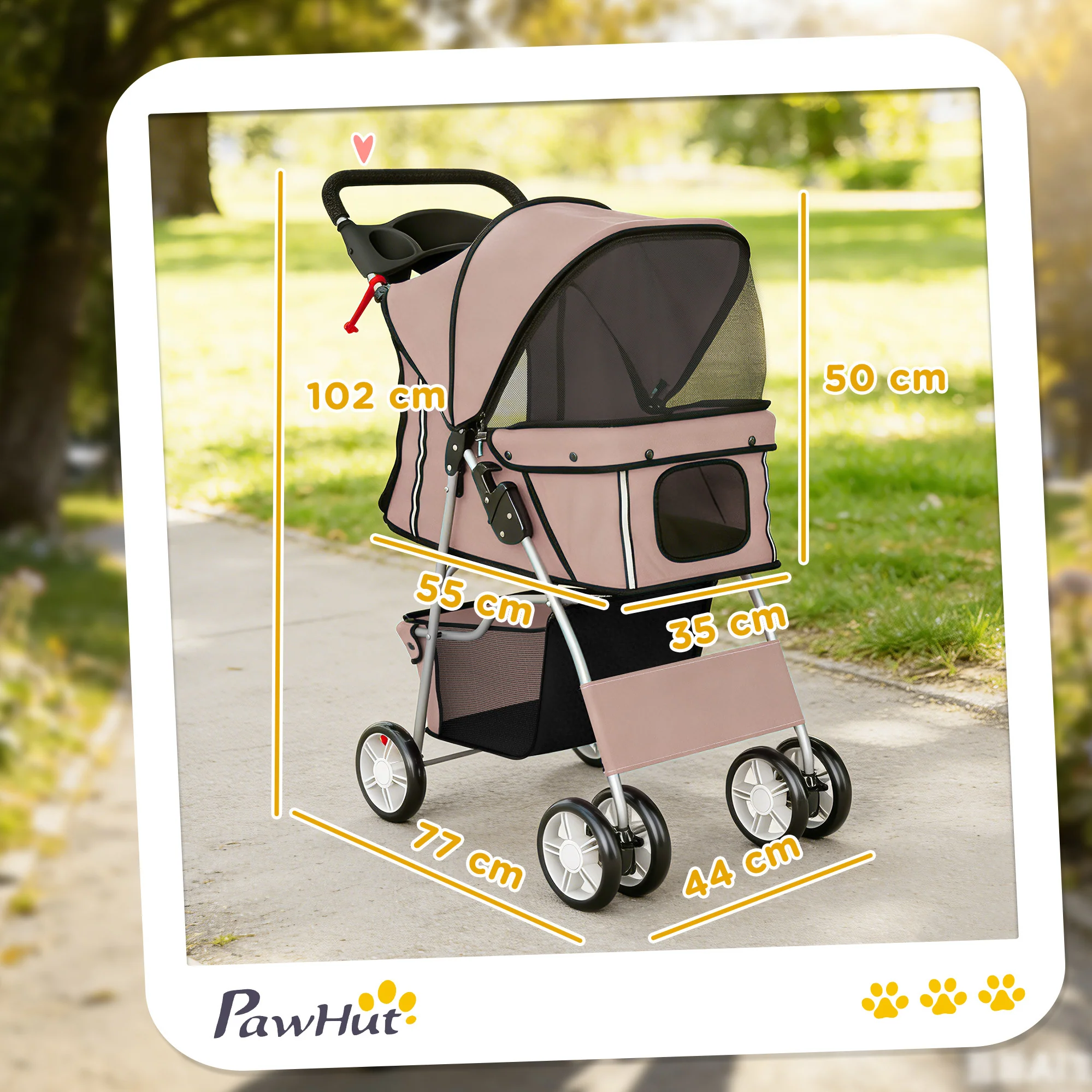 Pawhut Carrito Para Perros Plegable - Image 3