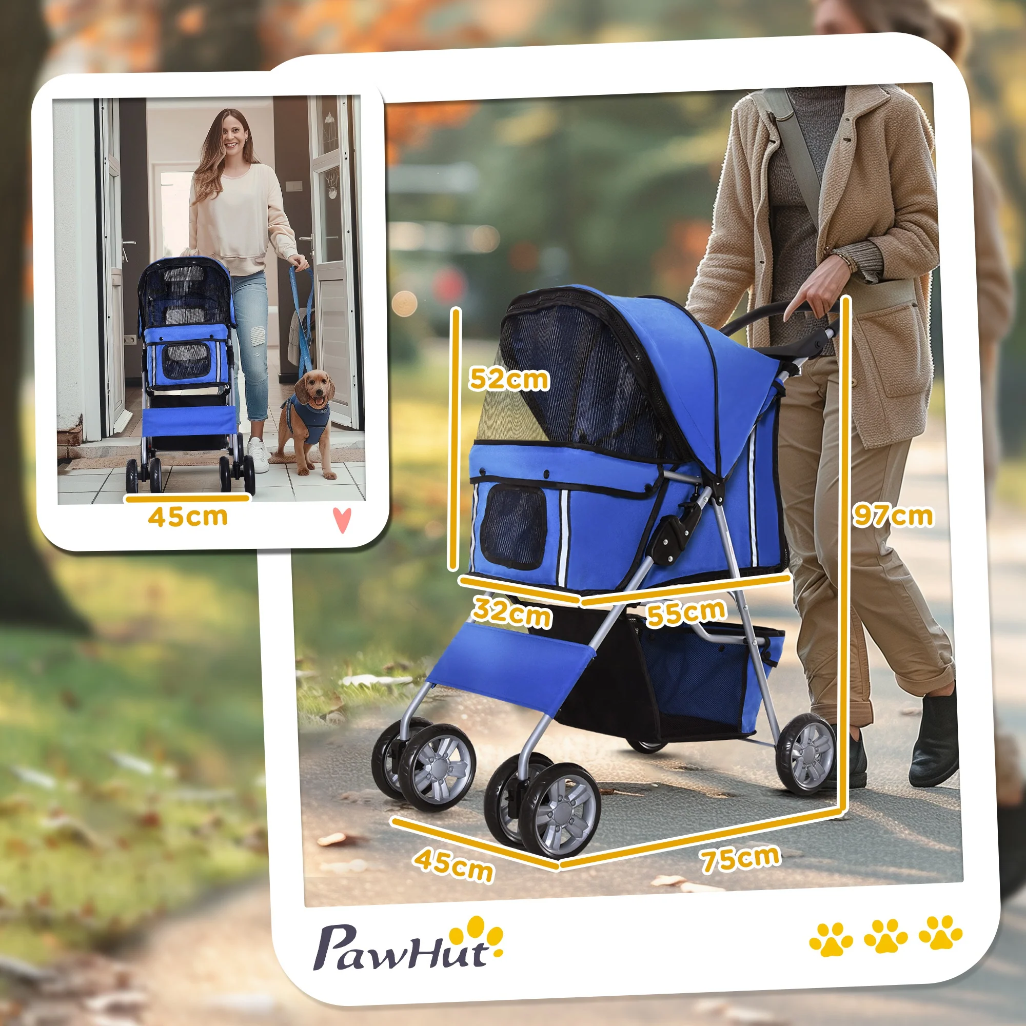 Pawhut Carrito Para Perros Plegable - Image 3