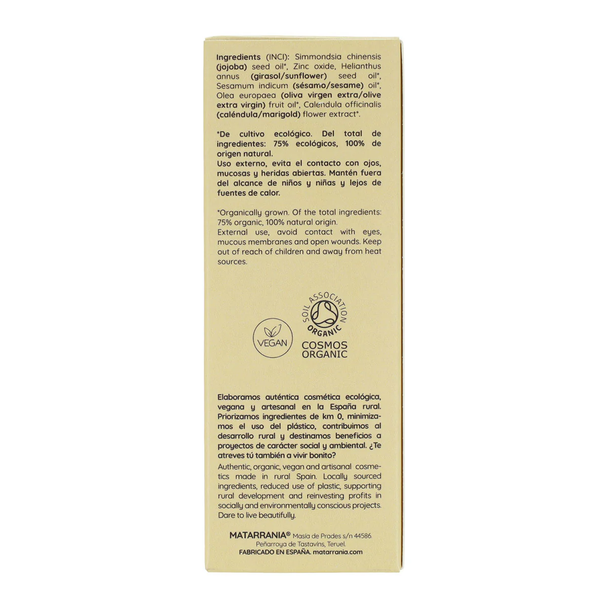 Protector Solar Fluido 30 SPF BIO Matarrania 100 ml - Image 4