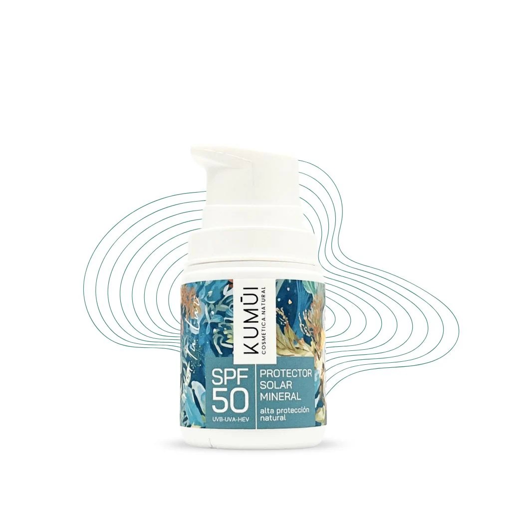 Protector Solar Mineral Spf50 – Alta Protección Natural Uvb + Uva + Hev KUMUI 50ml