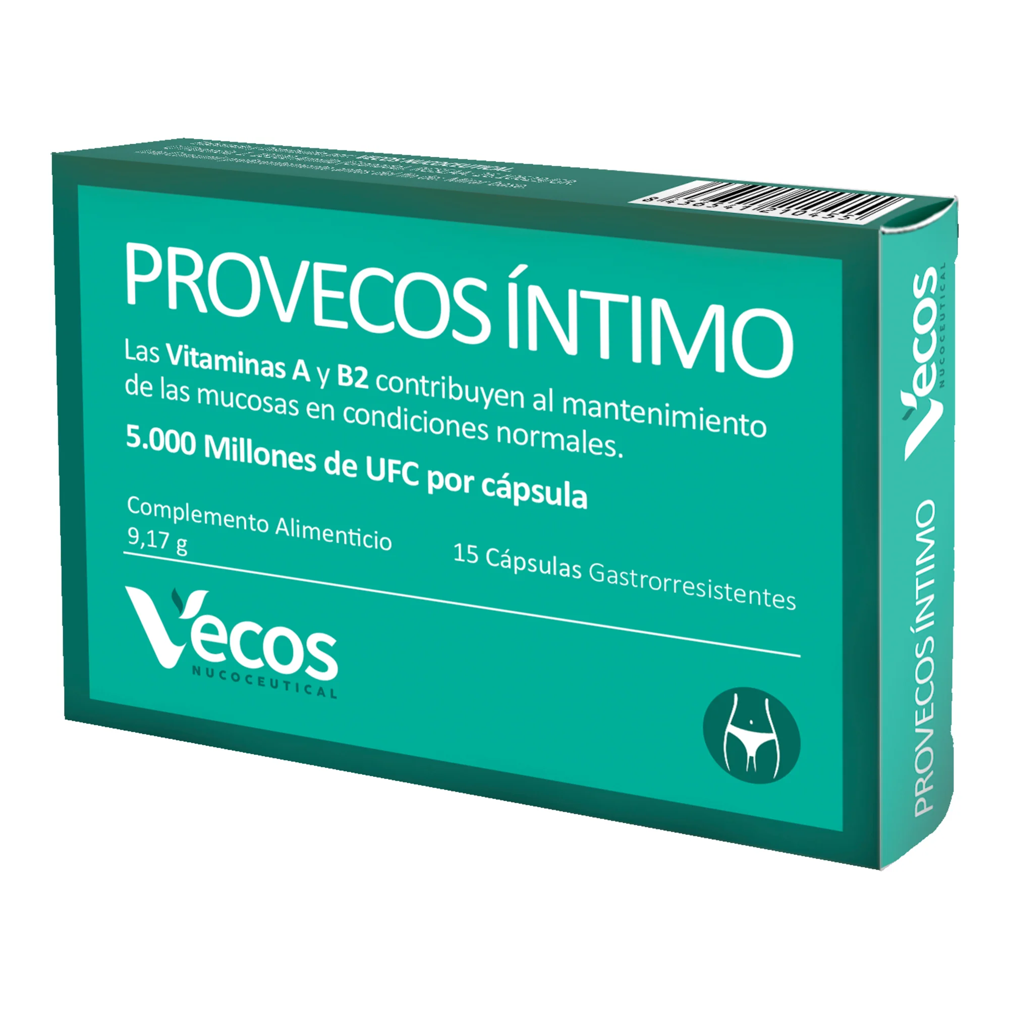 Provecos Íntimo Vecos 15 Cápsulas | Flora Vaginal, Confort Íntimo Y Equilibrio Microbiológico | Con Probióticos