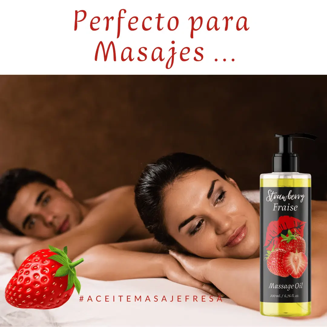 QKnatur - Aceite De Masaje Con Fragancia Fresa - 200 Ml - Para Masajes Corporales Relajantes - Hidratación Y Nutrición - Image 3