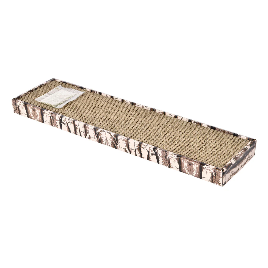 Rascador De Cartón Básico Para Gato 45x11cm Marca Wuapu, Con Hierba Catnip Atrayente - Image 2