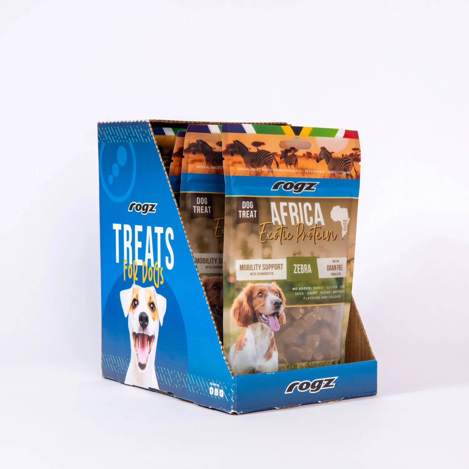 Rogz Snack Articular Para Perros De Cebra 6x100g Movilidad Y Articulaciones