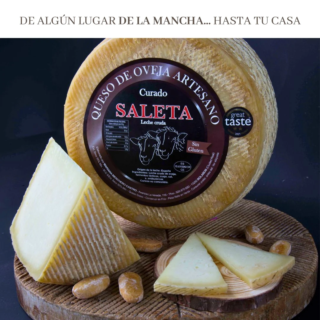 Saleta® Queso Curado Entero De Oveja (2,2 Kg) | Elaboración Artesana Quesos De La Mancha - Image 4
