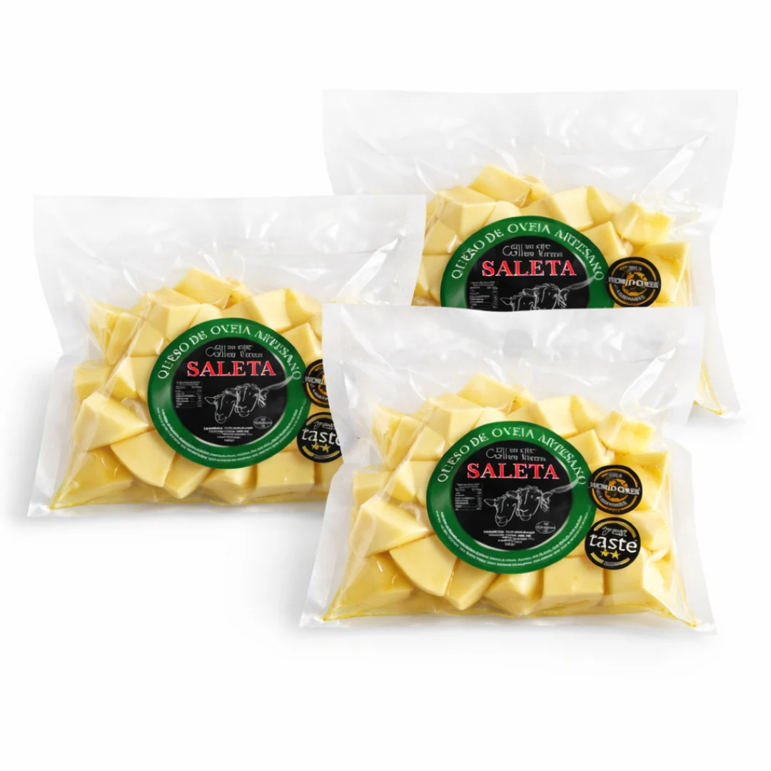 Saleta® Surtido De 3 Bolsas De Queso Precortado Curado De Oveja En Aceite De Oliva Virgen Extra