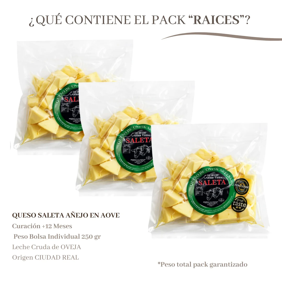 Saleta® Surtido De 3 Bolsas De Queso Precortado Curado De Oveja En Aceite De Oliva Virgen Extra - Image 2
