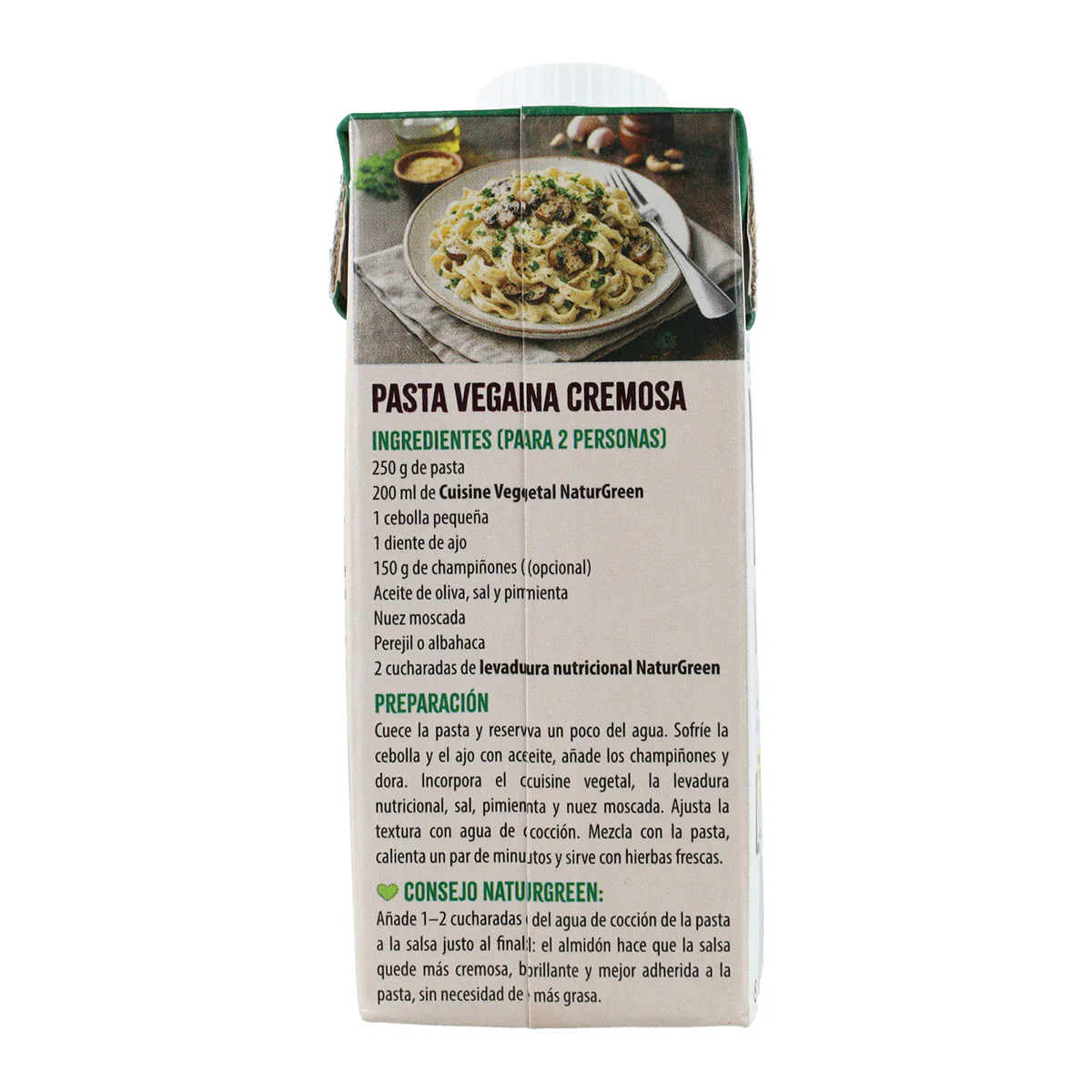Salsa Vegetal Cuisine de Almendras y Anacardos NaturGreen 200 ml - Image 3