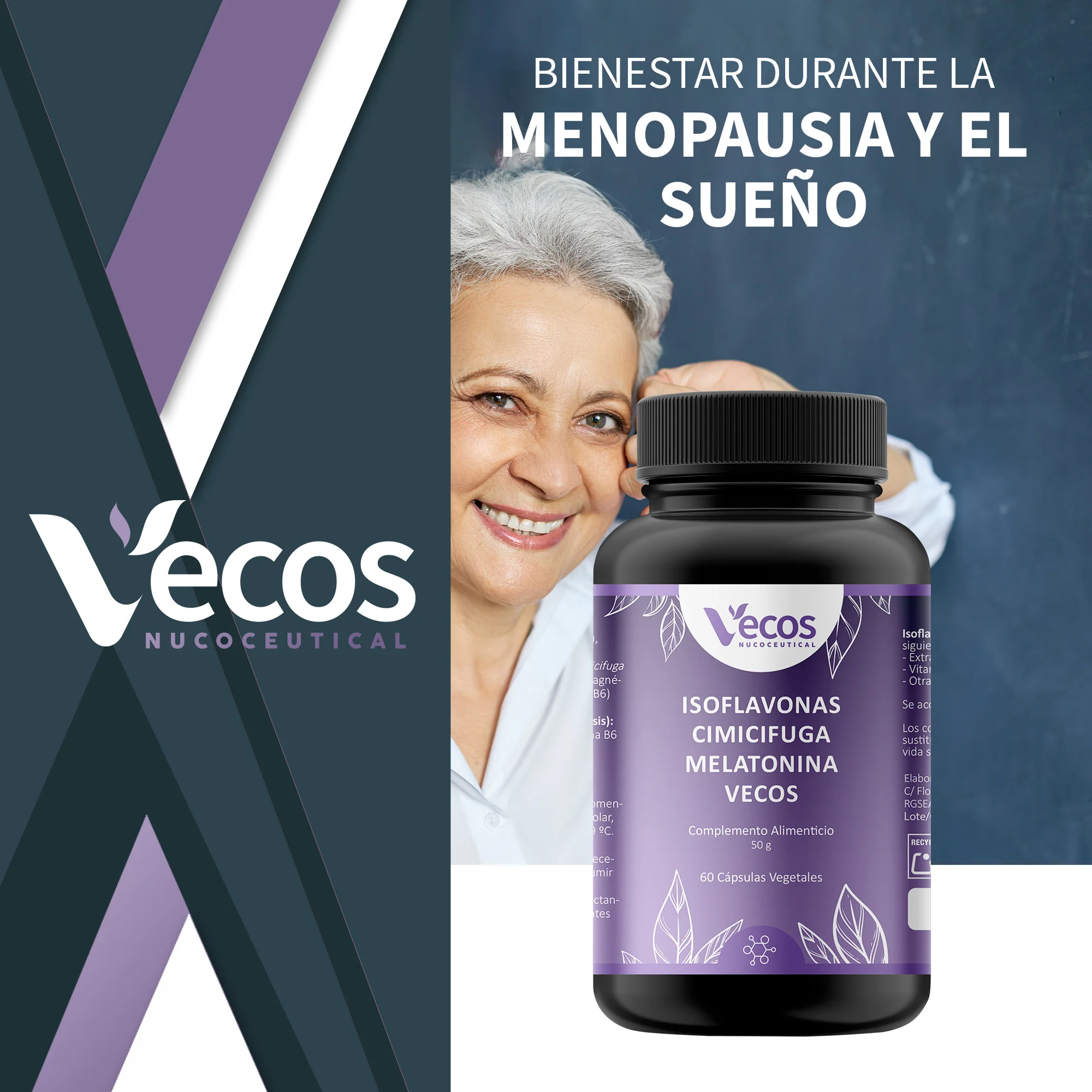 Sebopil Vecos 60 Cápsulas | Para Cuidado De Acné Y Piel Grasa | Zinc, Bardana Y Vitaminas B - Image 2