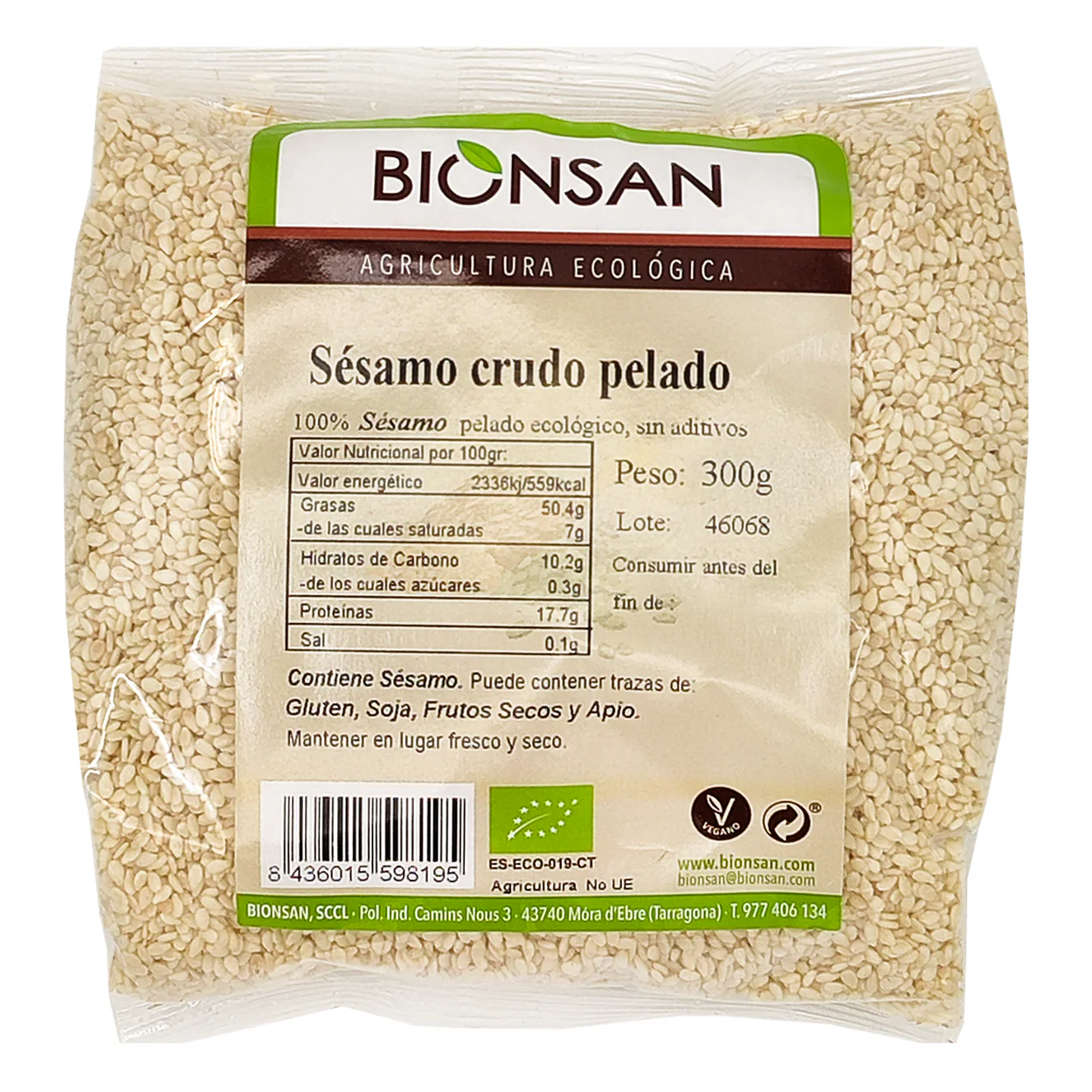 Sésamo Crudo Pelado Eco Bionsan 300gr