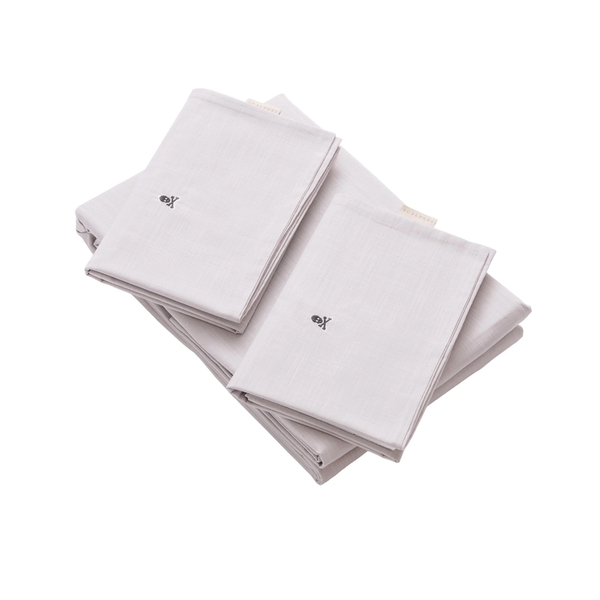 Set Sábanas Gris (encimera 240x280cm + 2 Fundas De Almohada 50x85cm) 100% Algodón Scalpers Home