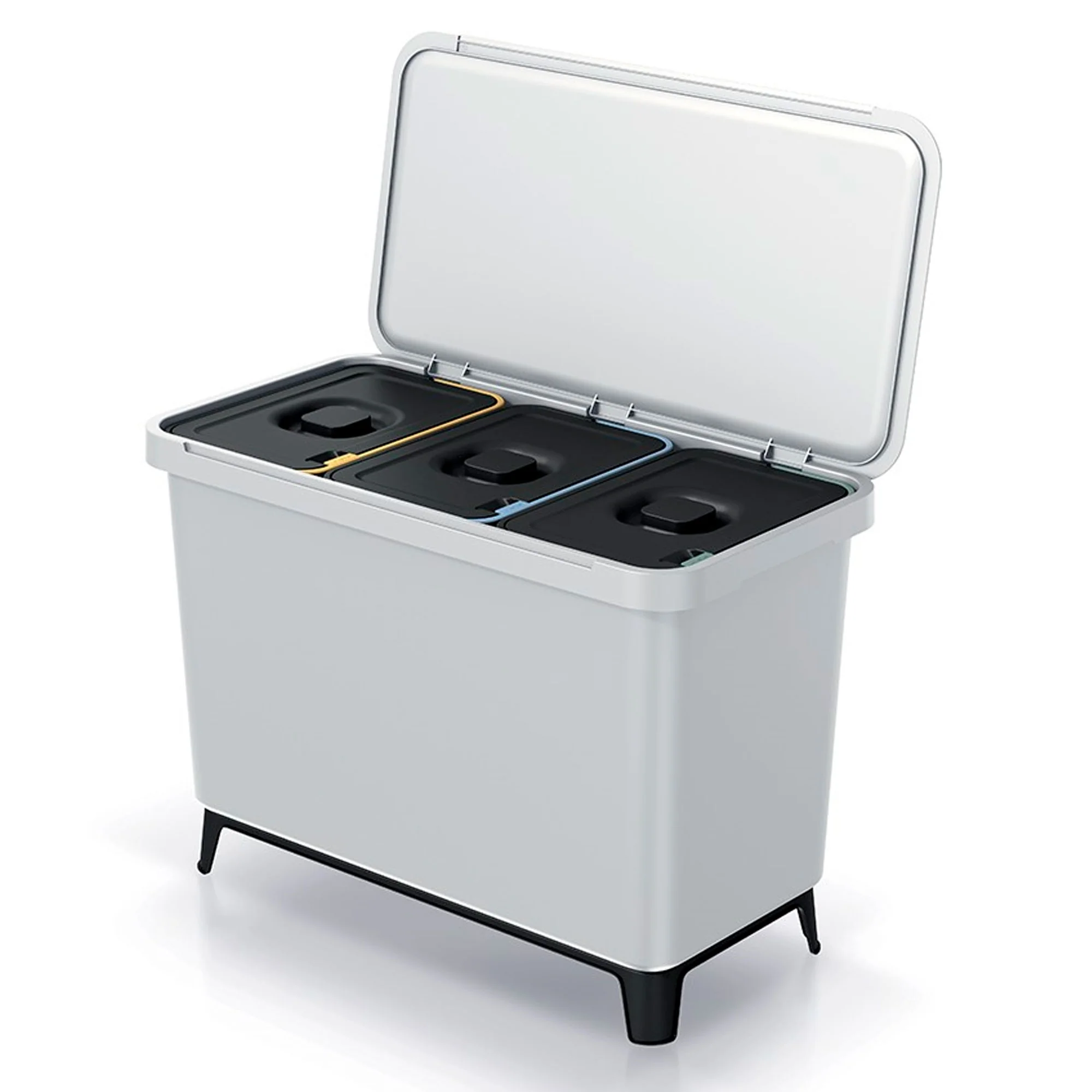 Sistema Clasificador De Reciclaje 3x10l Color Blanco Keden