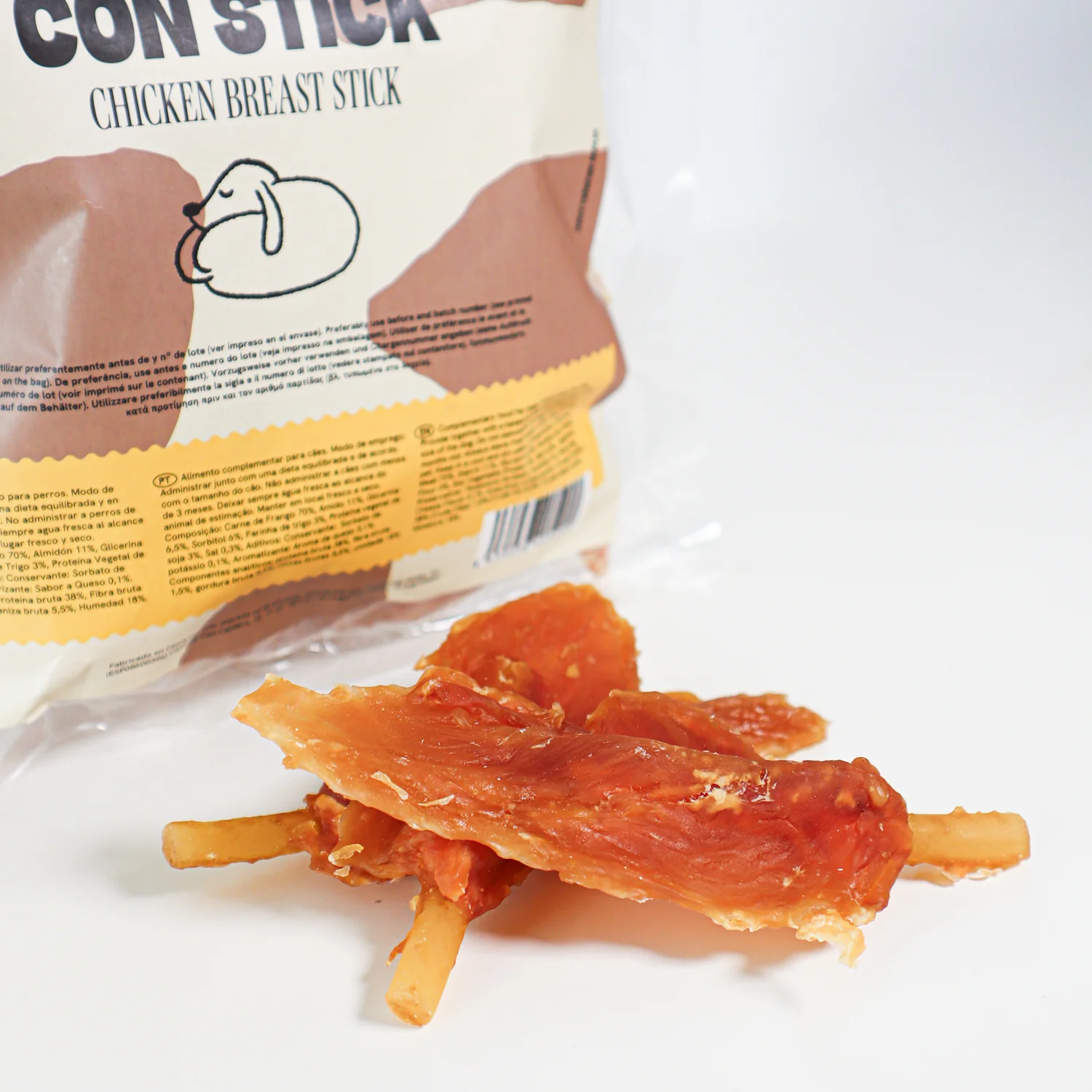 Snack Para Perro En Stick Sabor Queso Con Pollo Desecado Wuapu 500gr - Image 2