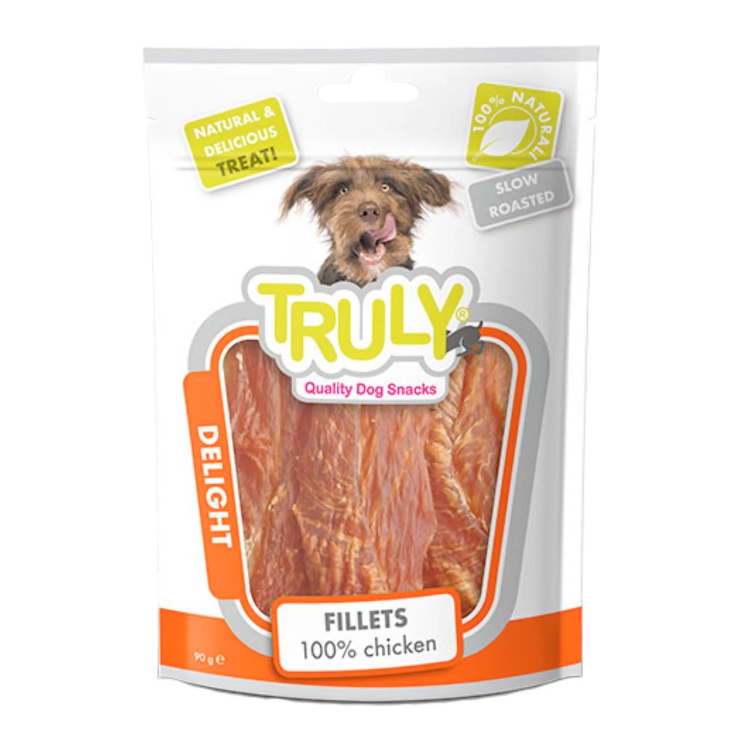 Snack Para Perro Filete De Pollo Truly 15 Bolsas X 90 Gr