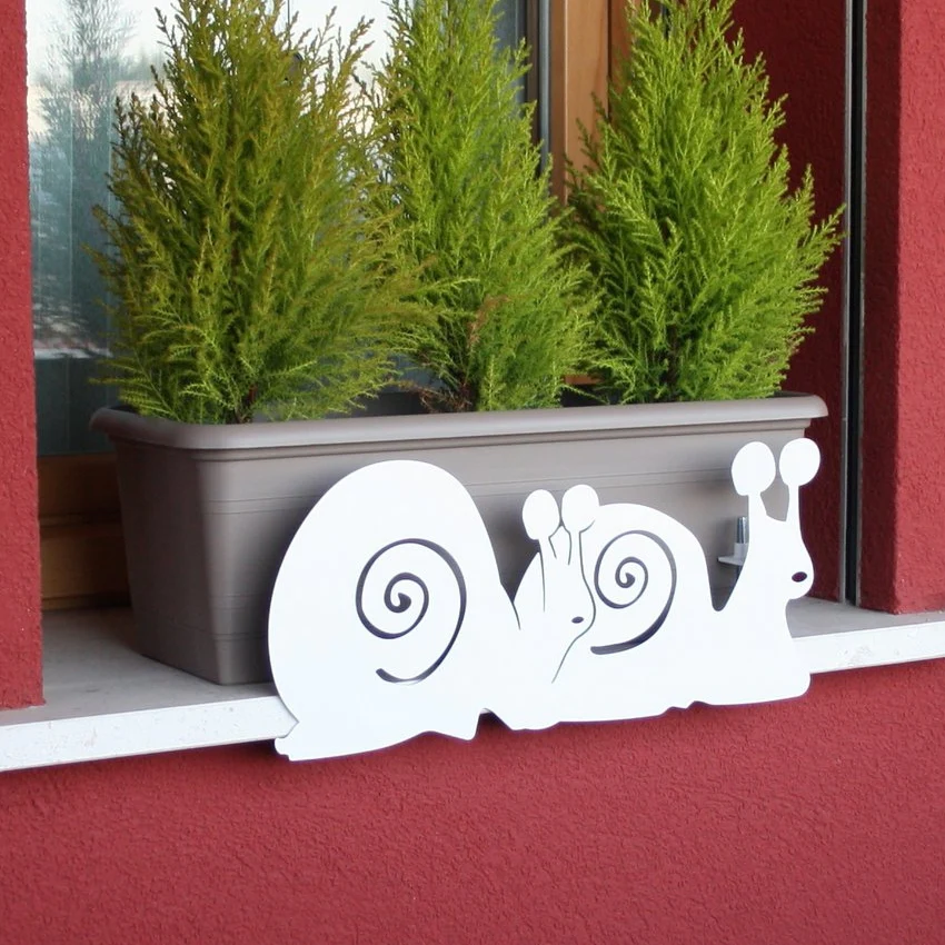 Soporte Jardinera Vasosicuro Caracoles Blanco