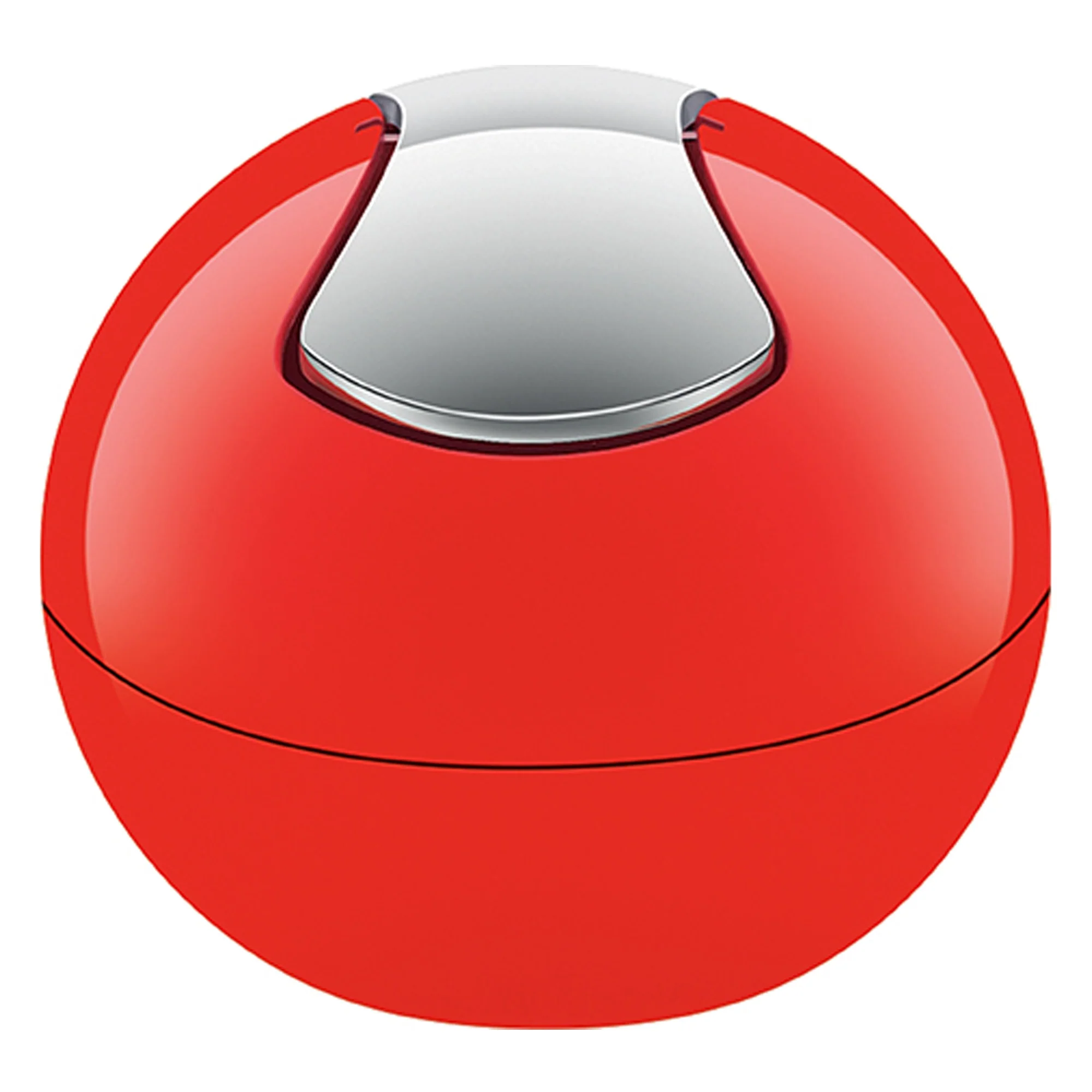 Spirella Colección Bowl, Papelera Ø16 X 14 Cm (1 Litro), Poliestirol, Rojo