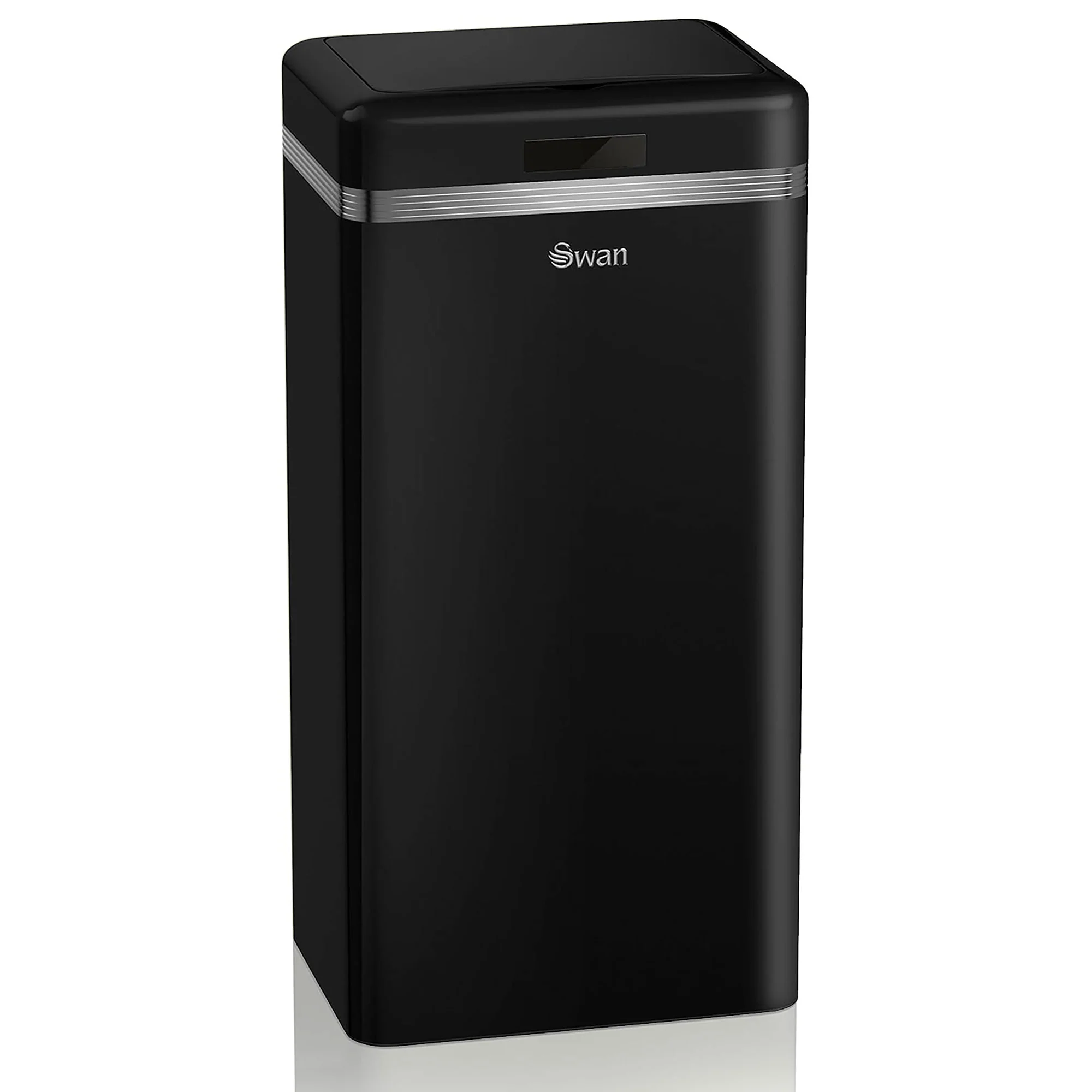 Swan Cubo De Basura Cocina Automático, Sensor De Movimiento, 45l, Metálico, Papelera Reciclaje, Swka4500bneu, Negro
