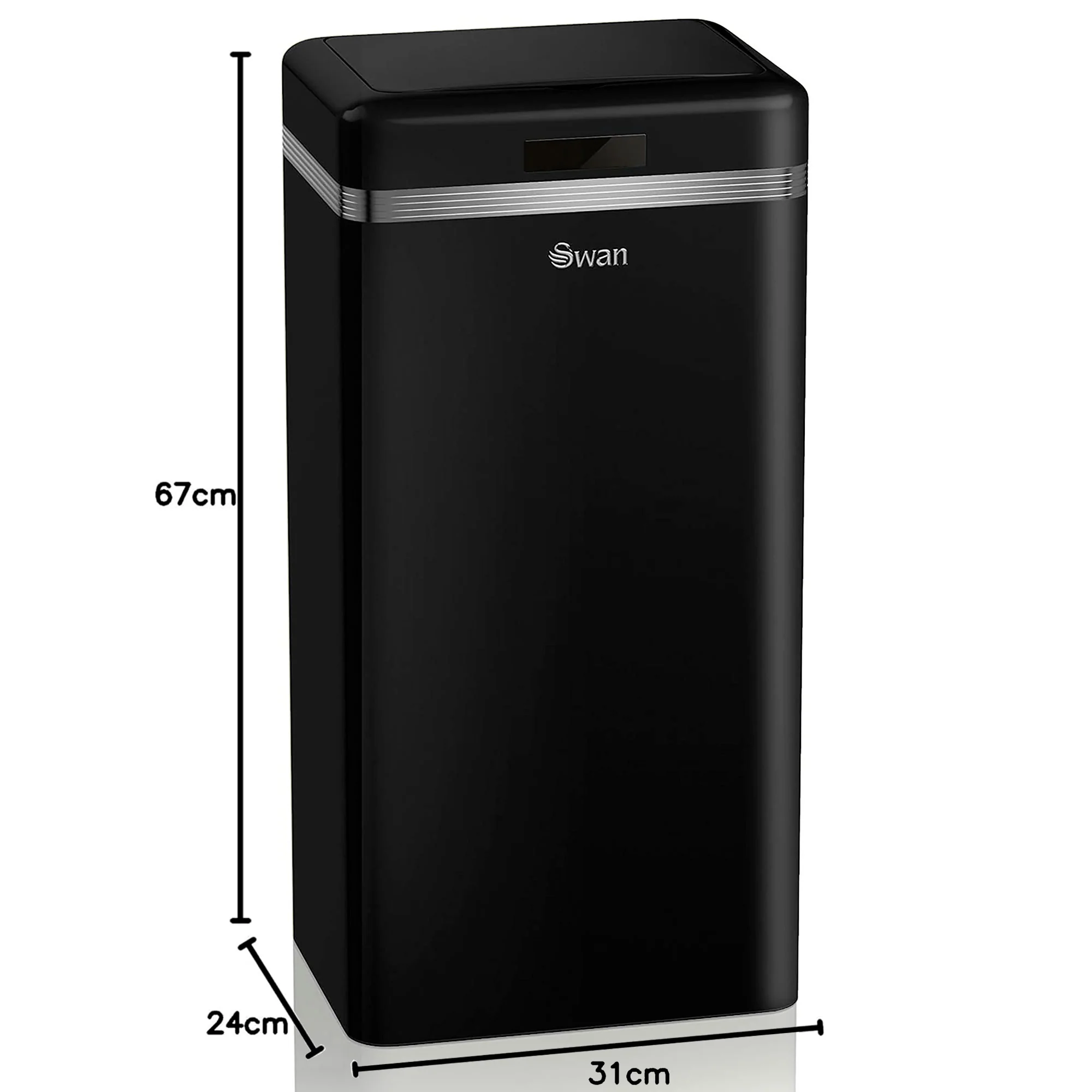 Swan Cubo De Basura Cocina Automático, Sensor De Movimiento, 45l, Metálico, Papelera Reciclaje, Swka4500bneu, Negro - Image 6