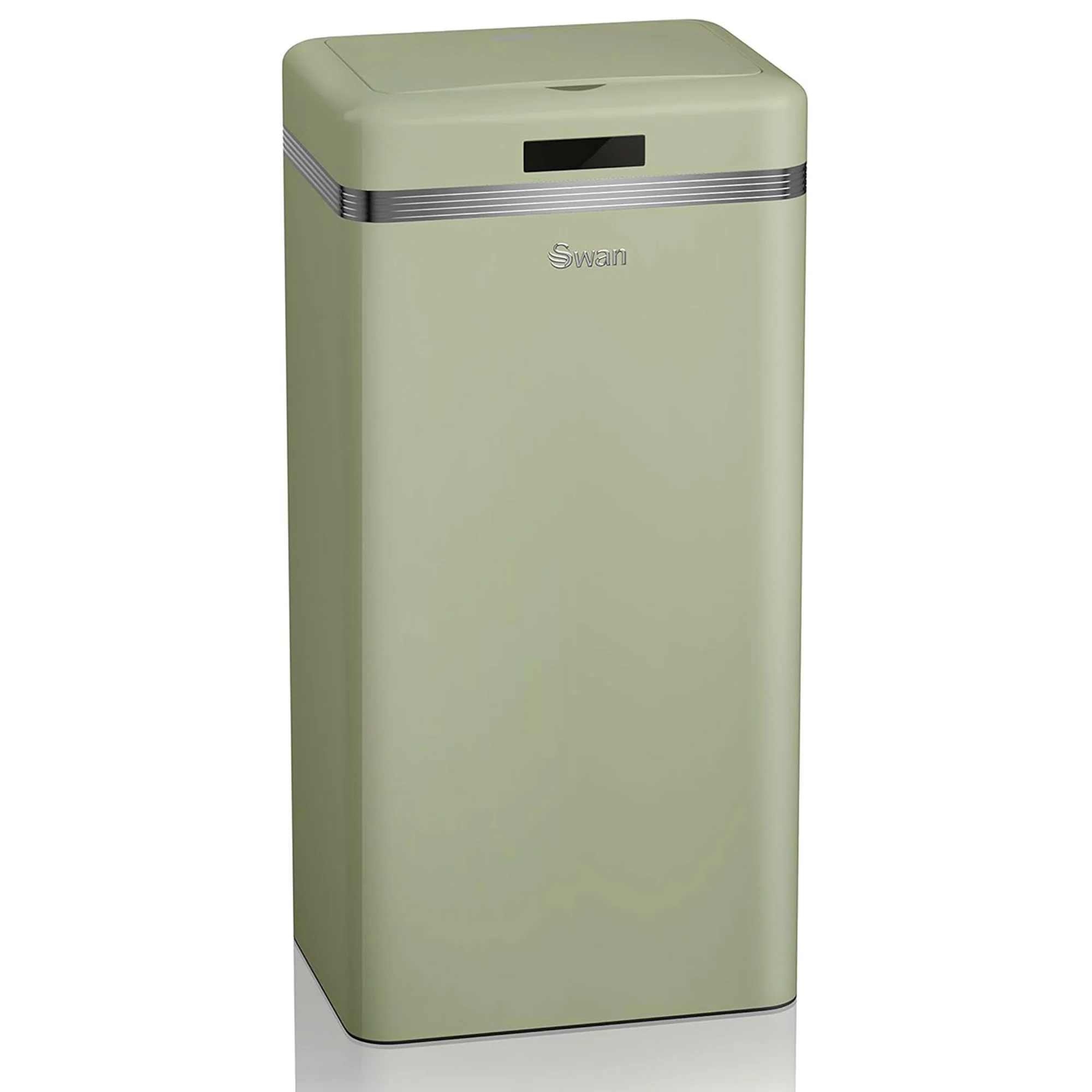 Swan Cubo De Basura Cocina Automático, Sensor De Movimiento, 45l, Metálico, Papelera Reciclaje, Swka4500gneu, Verde