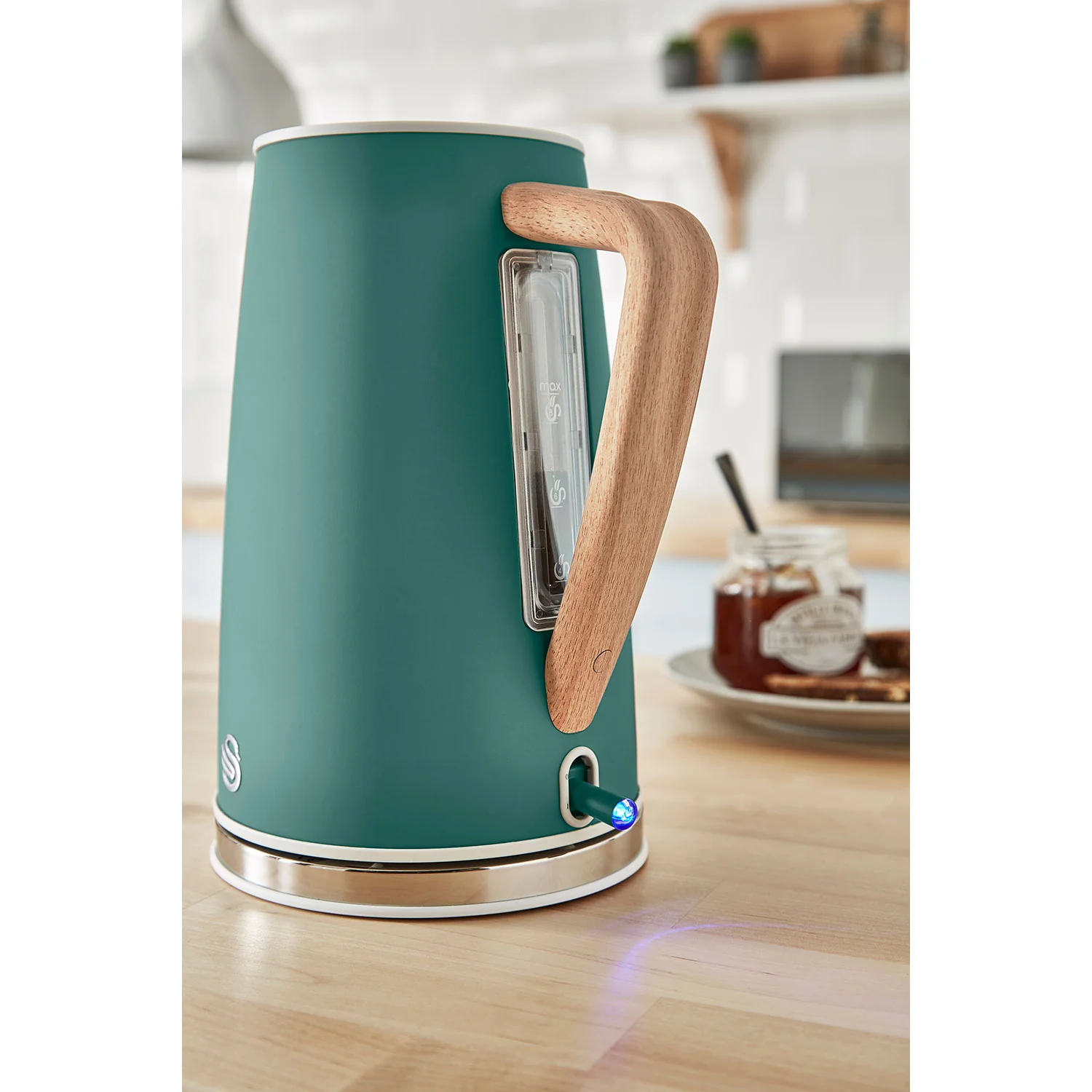 Swan Nordic Set Desayuno, Hervidor Agua 1,7 L, Tostadora Ranura Ancha 4 Rebanadas, Diseño, Stp2091greneu, Verde - Image 5