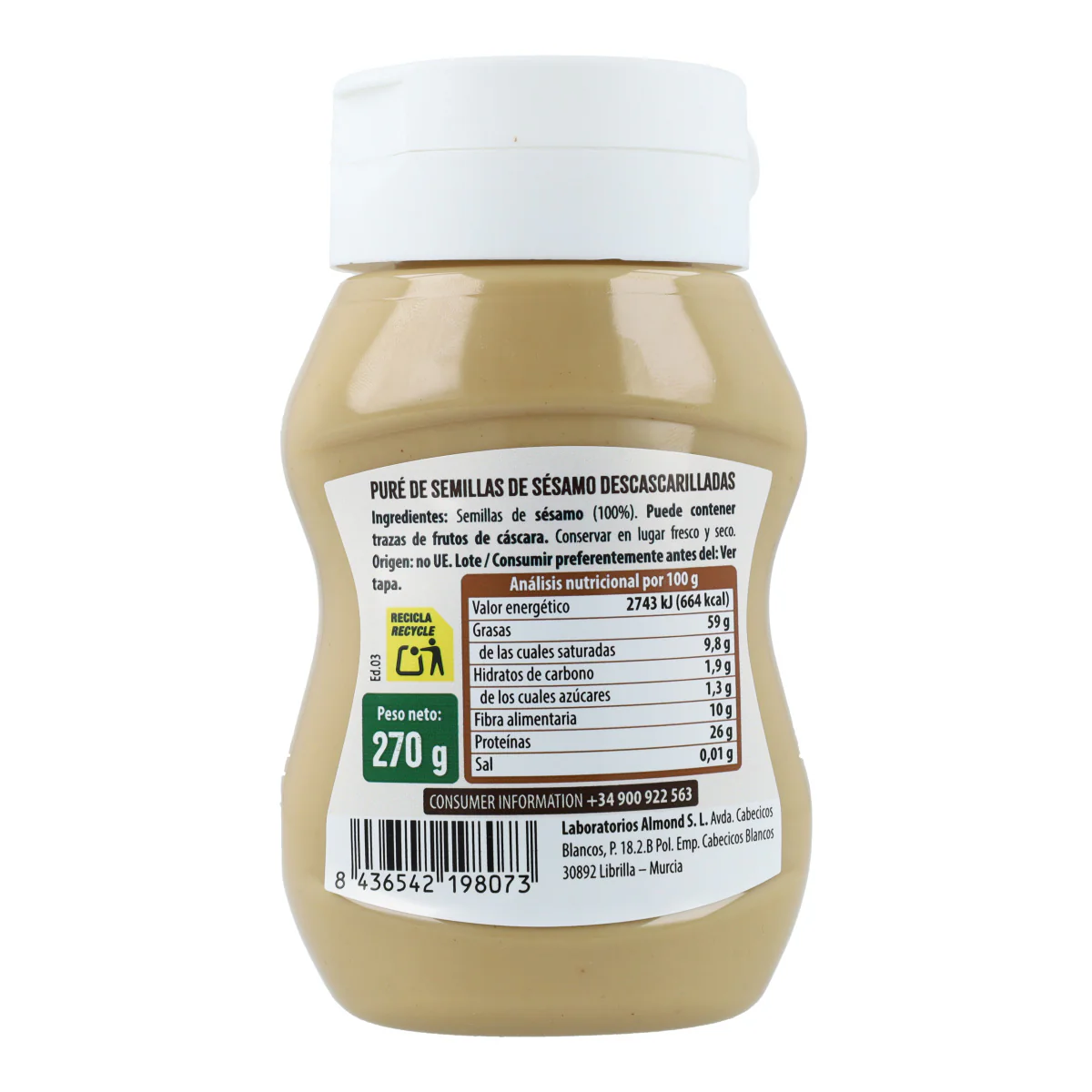 Tahín NaturGreen 270 g - Image 2
