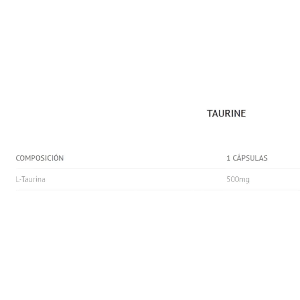 Taurine 500 Mg 60 Caps - Image 2
