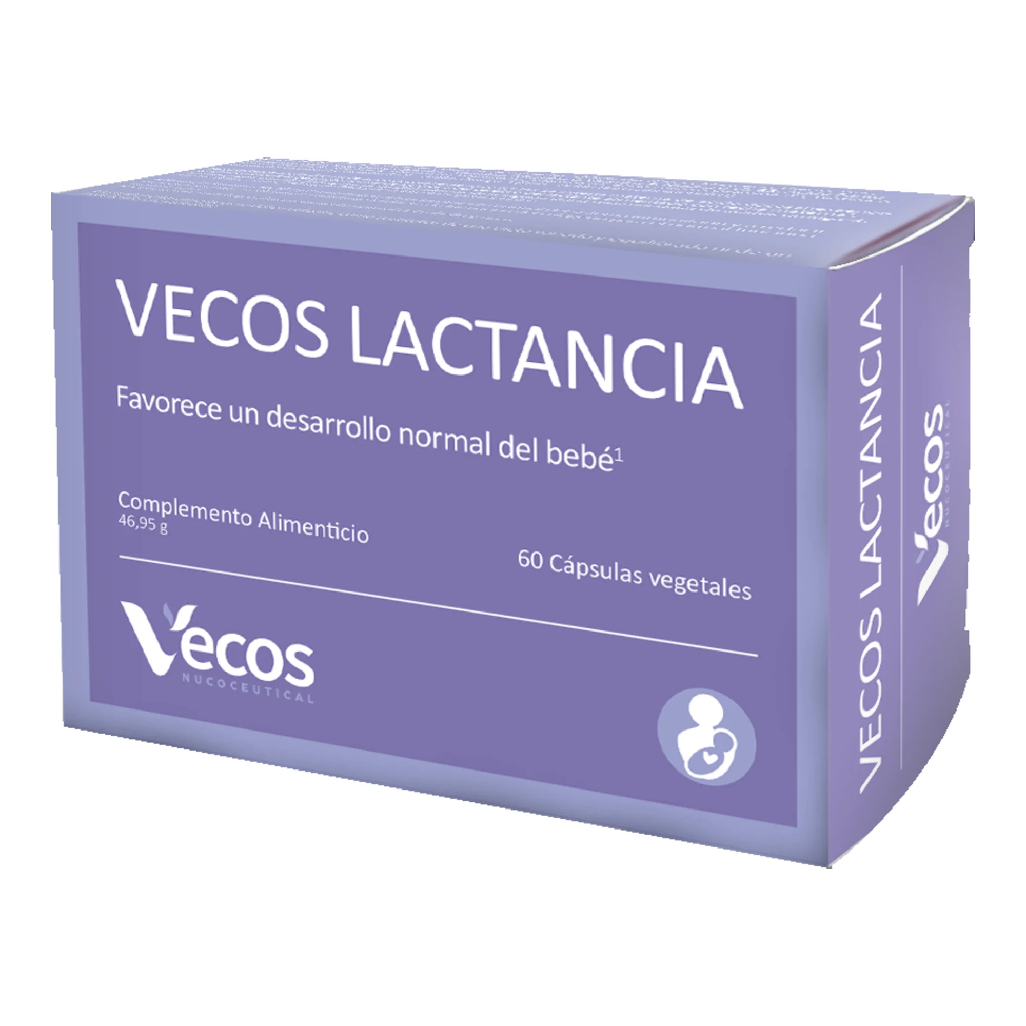 Vecos Lactancia Vecos 60 Cápsulas | Dha 200 Mg Para El Desarrollo Del Bebé | Multivitamínico + Minerales + Omega-3