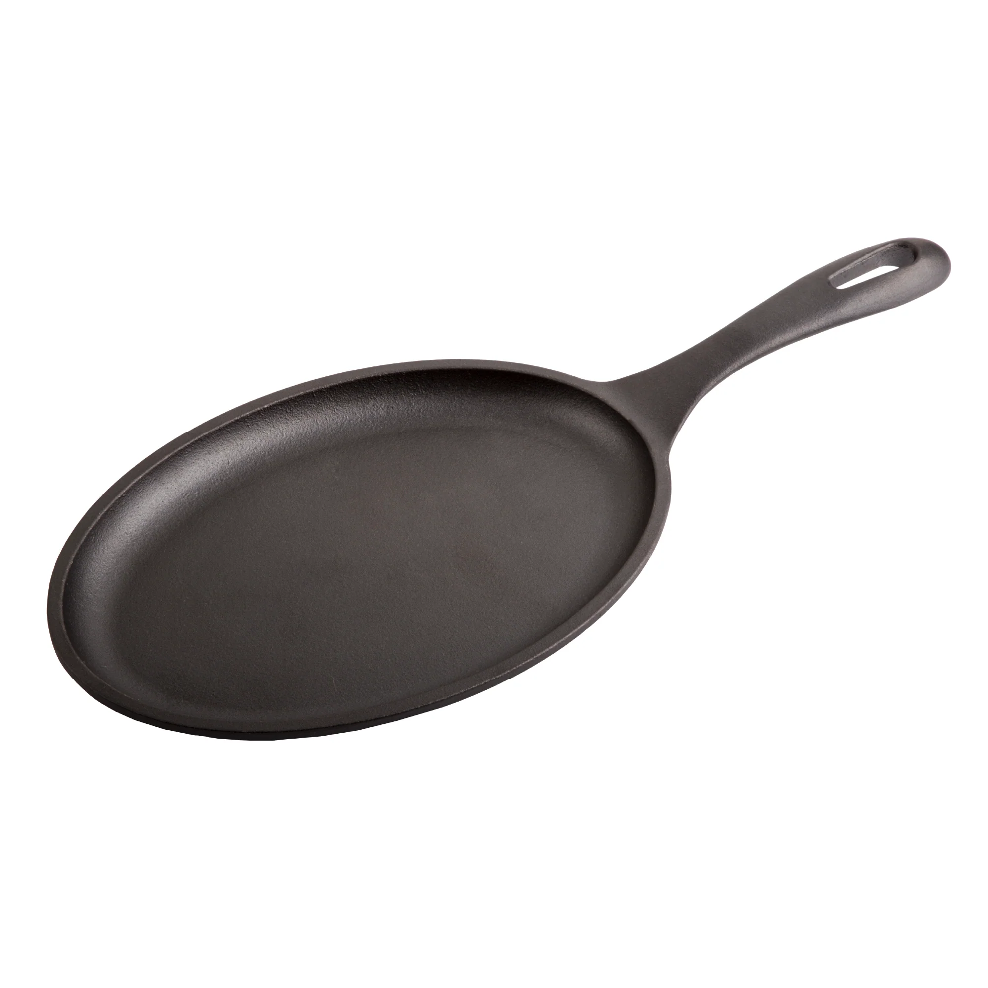 Victoria Sartén Fajitas Hierro Fundido Curado Inducción 25cm, Apta Fuego, Barbacoa, Cast Iron Skillet, 37345, Negro