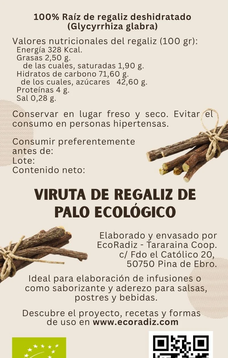 Viruta De Regaliz De Palo Ecológico En Bolsa De 50g - Image 2