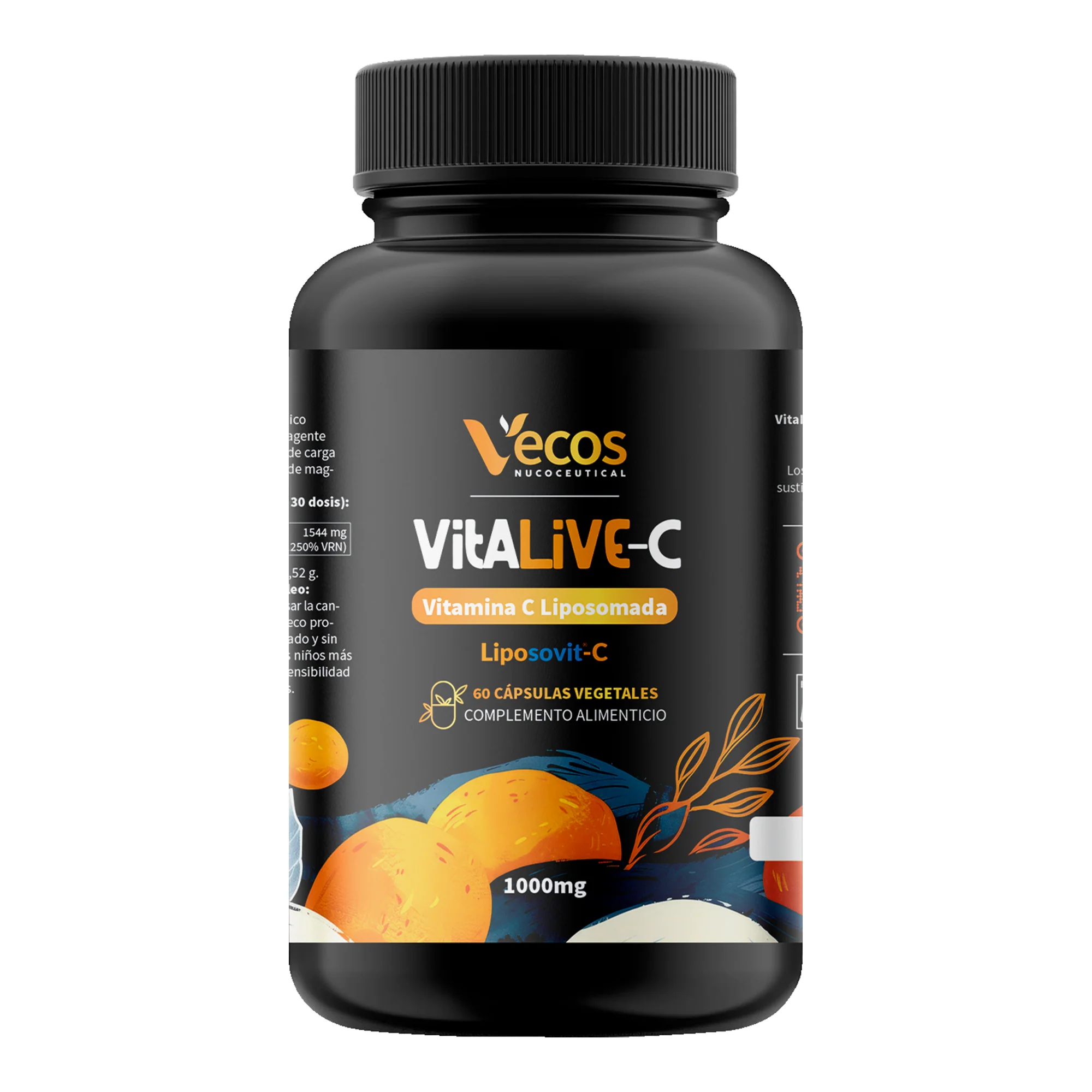 Vitalive-c Vecos 60 Cápsulas | Defensas Y Sistema Inmune | Vitamina C Liposomada 1000 Mg