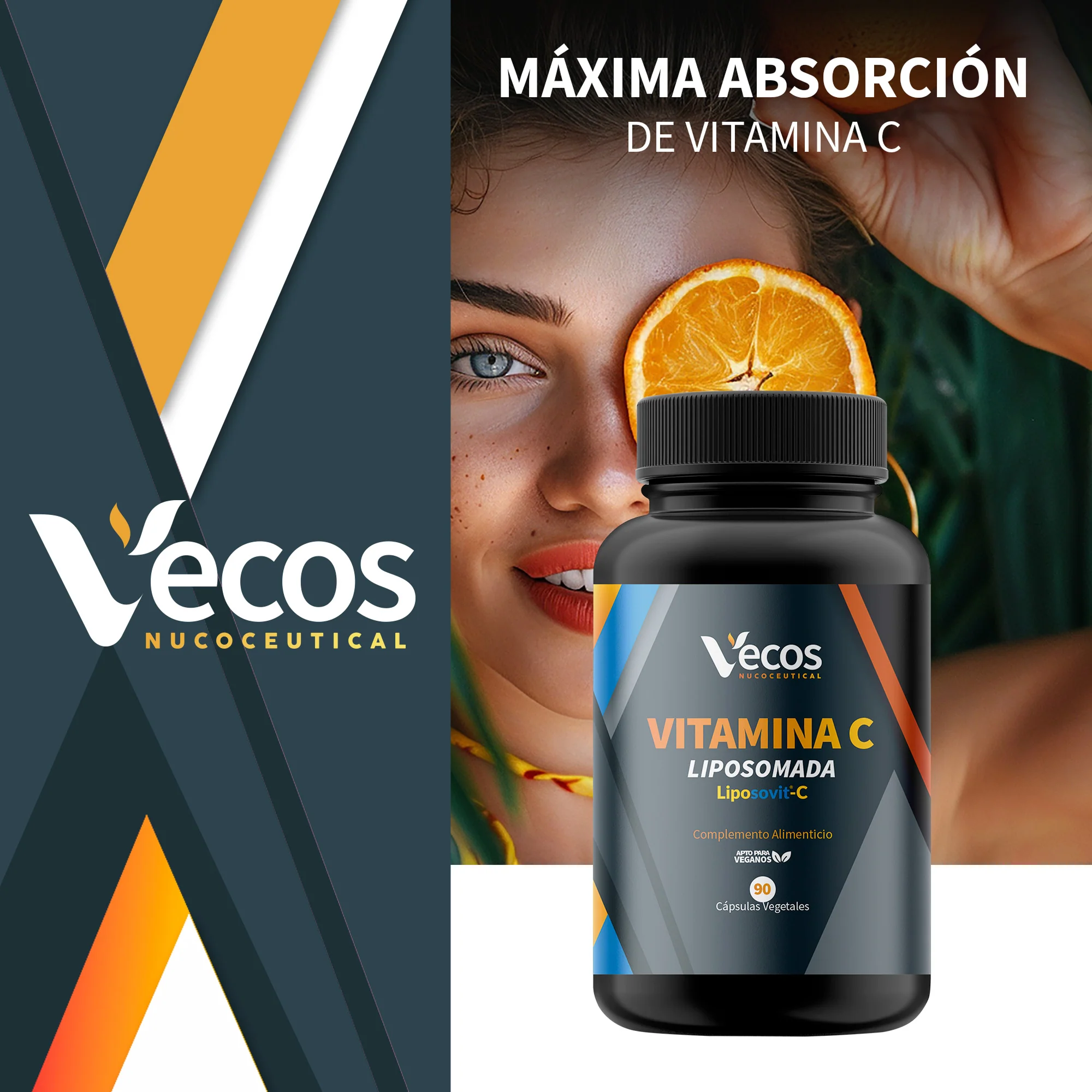 Vitamina C Liposomada Vecos 90 Cápsulas | Sistema Inmune Y Rendimiento Diario - Image 2