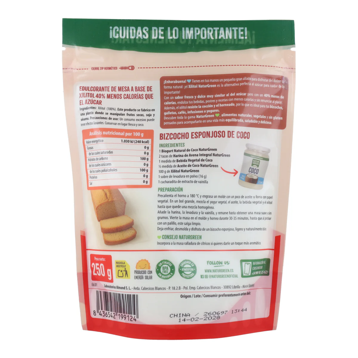Xilitol NaturGreen 250 g - Image 2